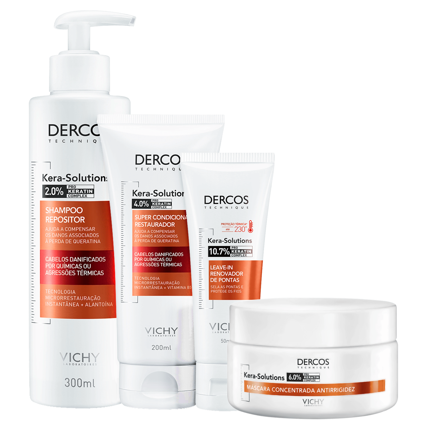 Kit Vichy Dercos Kera-Solutions Complete (4 Produtos)