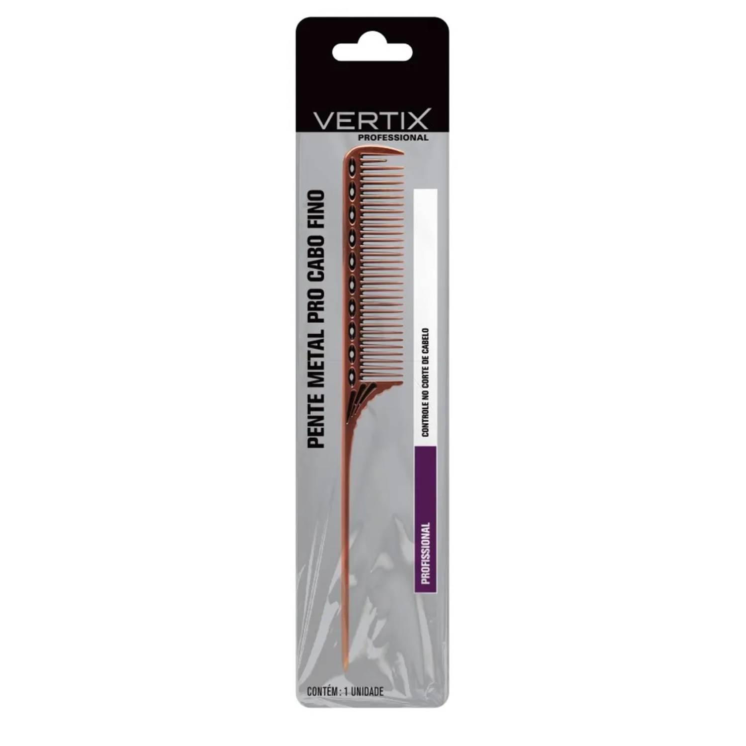 Vertix Metal Pro Cabo Fino 1055 - Pente de Cabelo