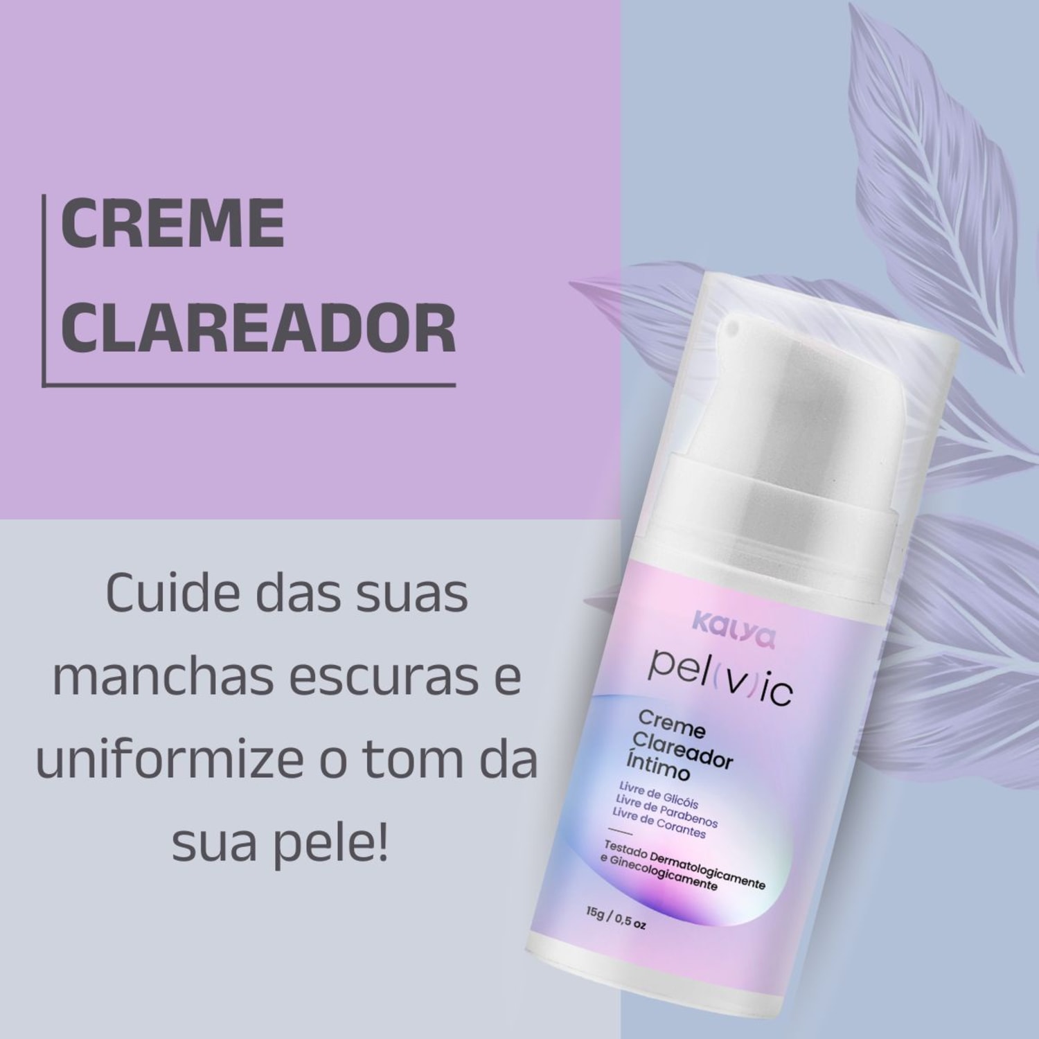Kit Clareador Virilha Desodorante Sem Odor e pós Depilação