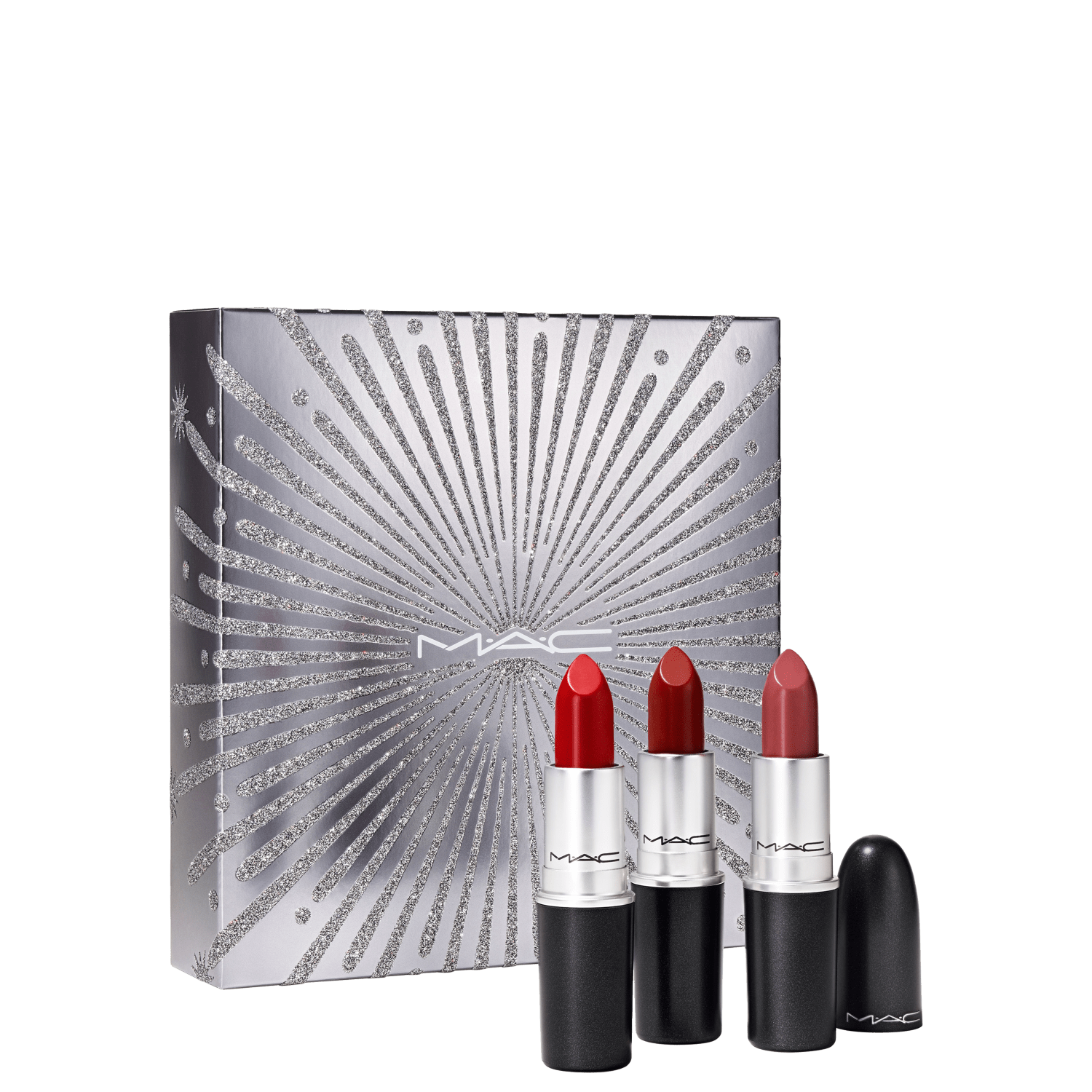 Kit M·A·C Frosted Firework Sparkler Starter Lipsticks (3 Produtos)