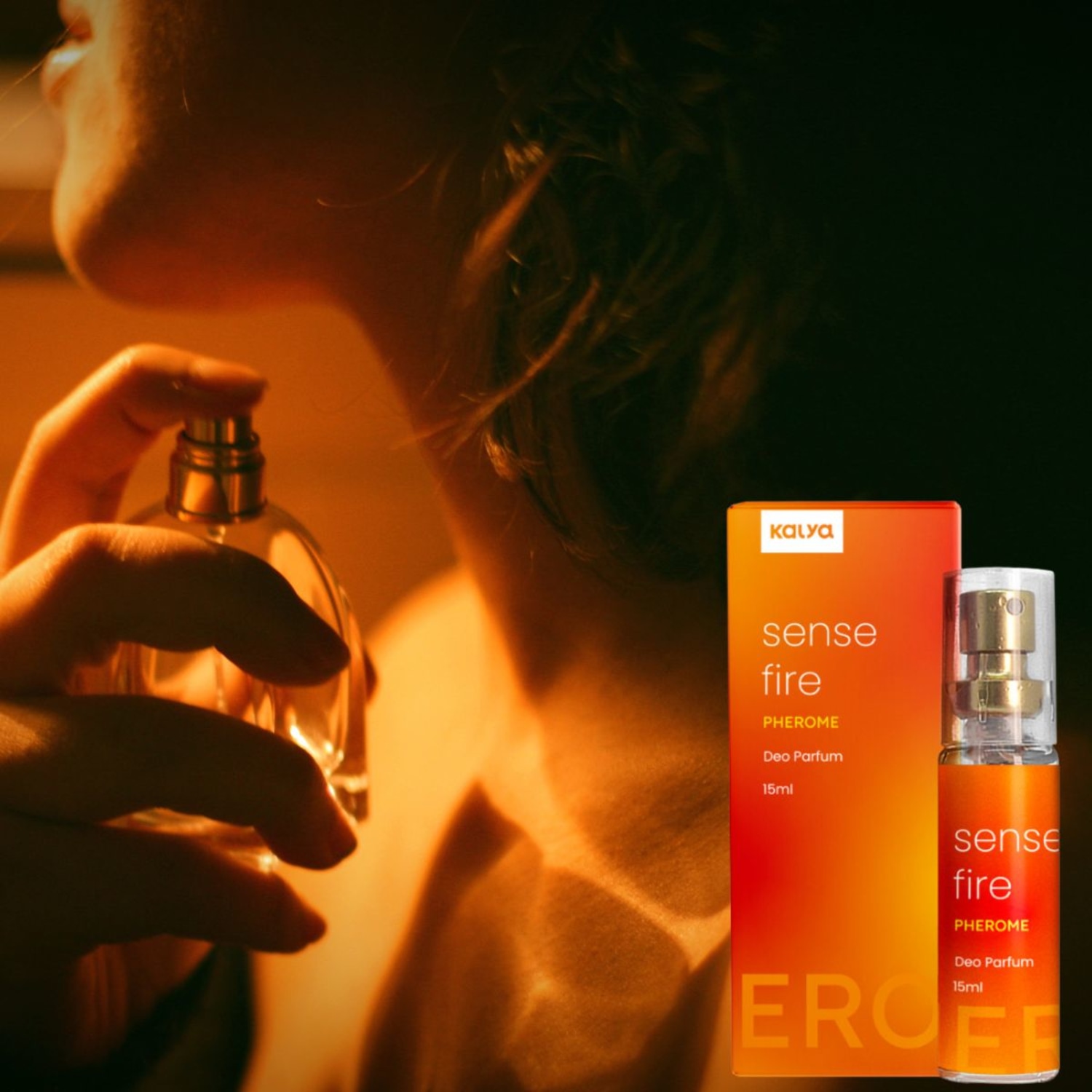 Creme Clareador Corporal Perfume Feromonios Sense Fire Kalya