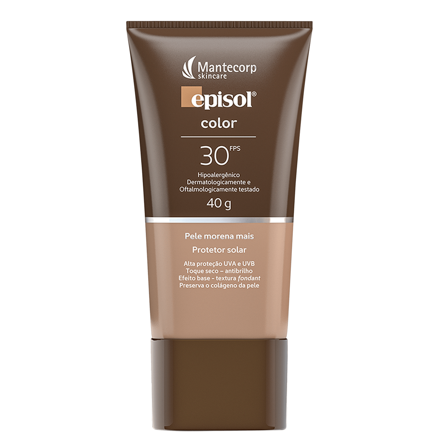 Mantecorp Episol Color FPS 30 Pele Morena Mais - Protetor Solar com Cor 40g