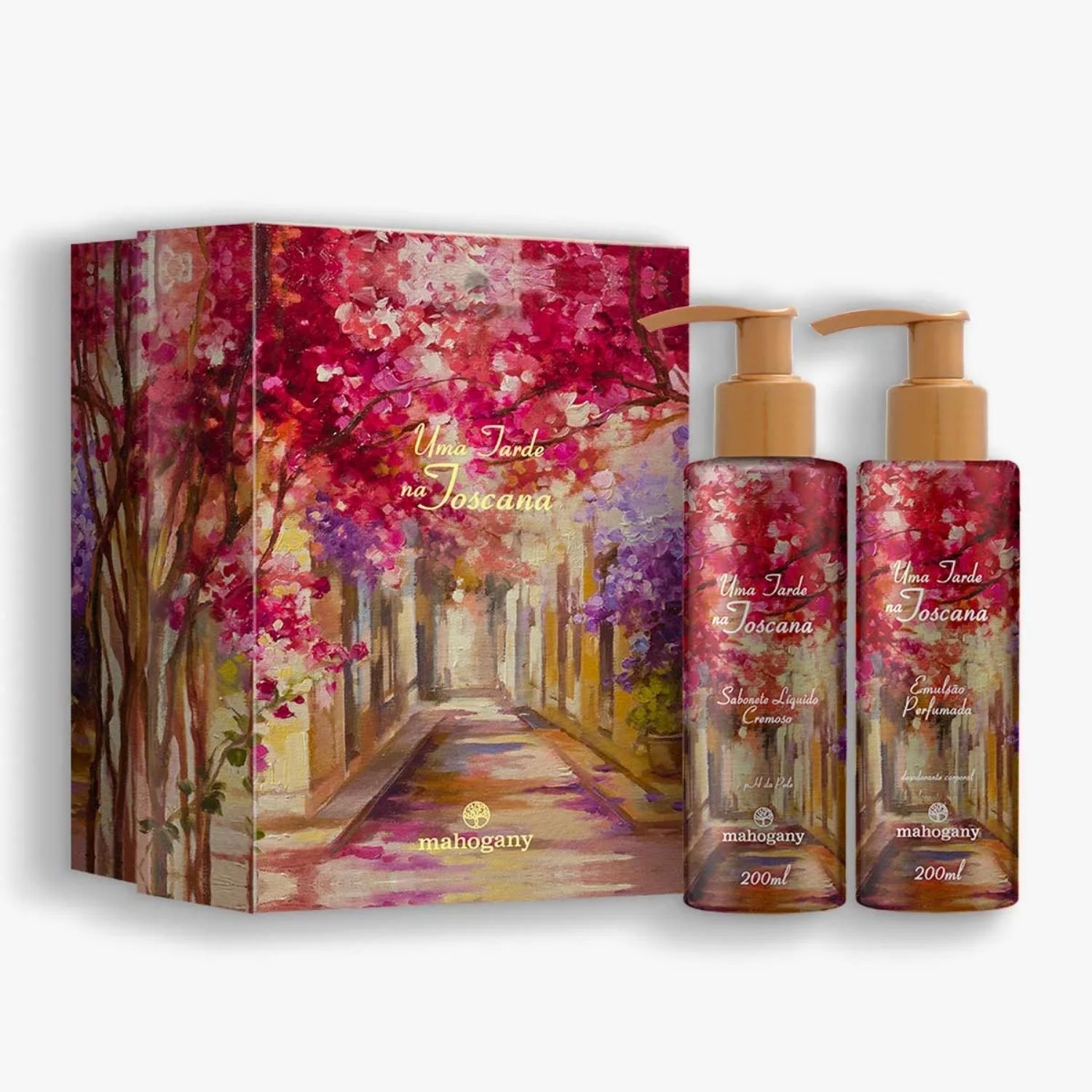 Kit Uma Tarde na Toscana Sab. Líquido 200ml + Hidratante Corp. 200ml Mahogany