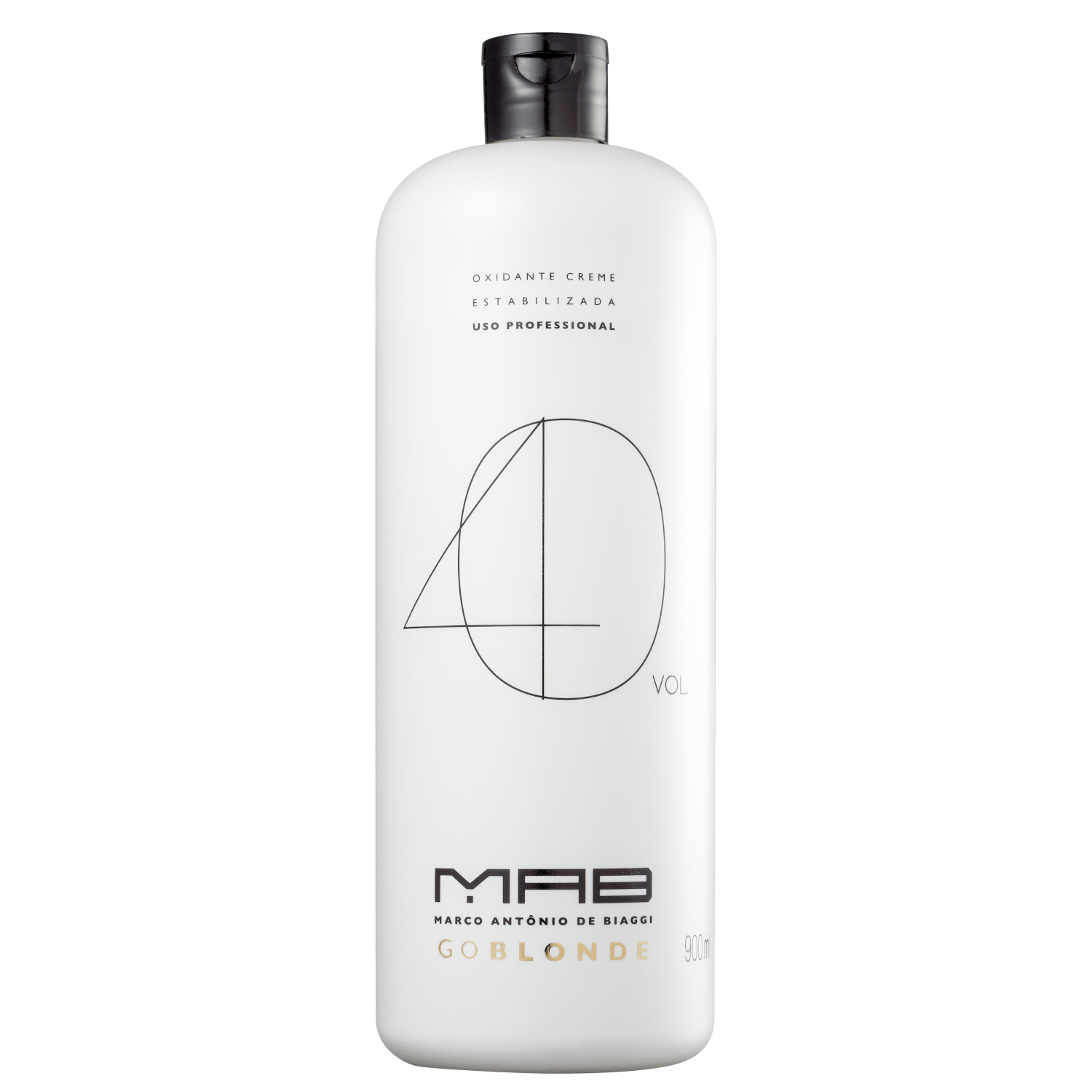 MAB Marco Antônio de Biaggi Go Blonde Oxidante Creme Estabilizado - Água Oxigenada 40 Volumes 900ml 