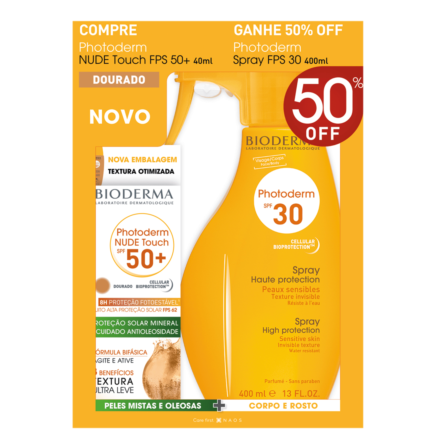 Kit Bioderma Photoderm Dourado (2 Produtos)