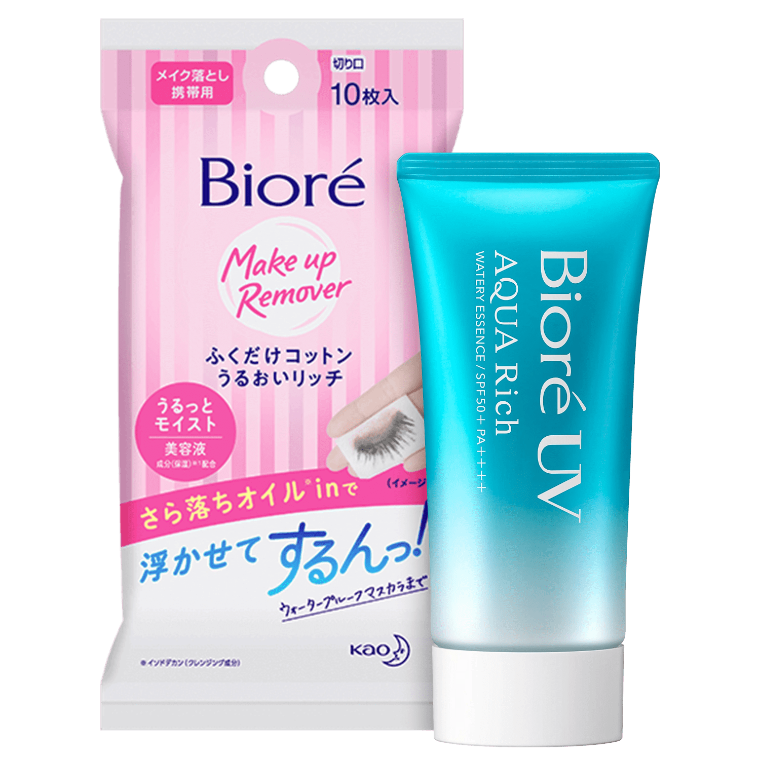 Kit Bioré Aqua Rich FPS 50 + Make Up Remover (2 Produtos)