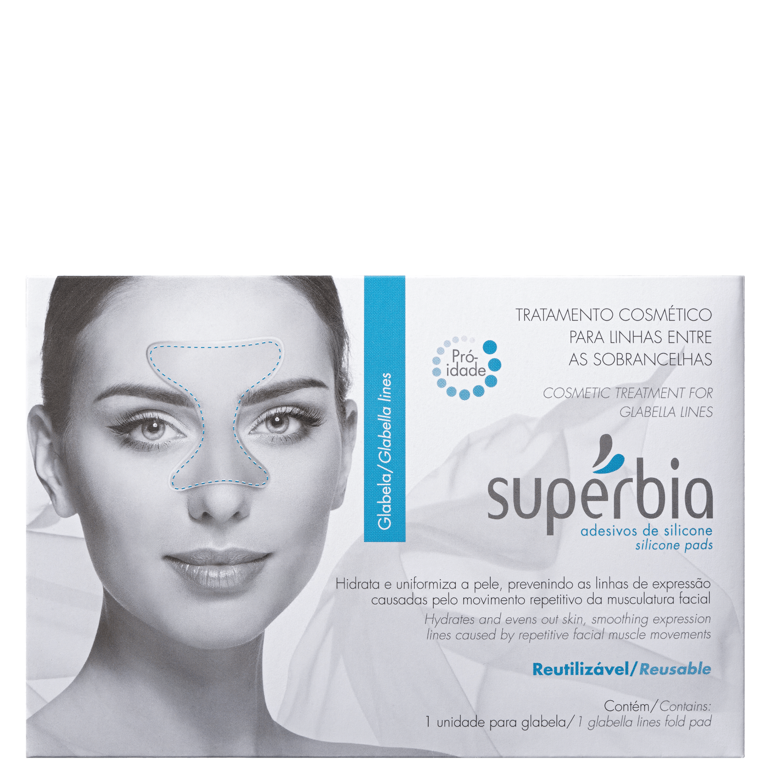 Supérbia Adesivos de Silicone Sobrancelhas - Tratamento Redutor de Linhas (1 Unidade)