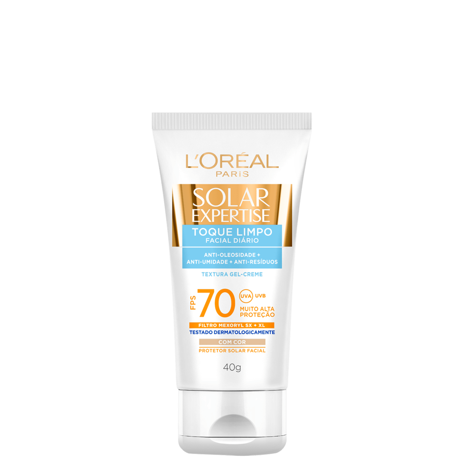 L'Oréal Paris Solar Expertise Toque Limpo com Cor FPS 70 - Protetor Solar Facial 40g