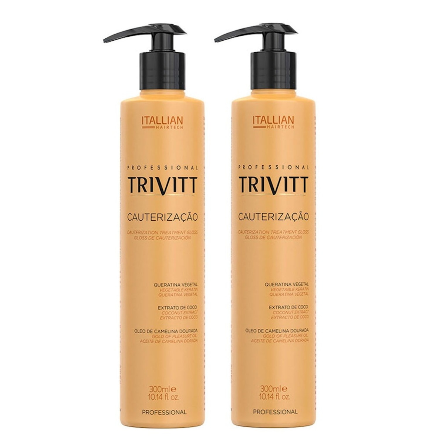 2 Cauterização Capilar Trivitt Profissional 300ml