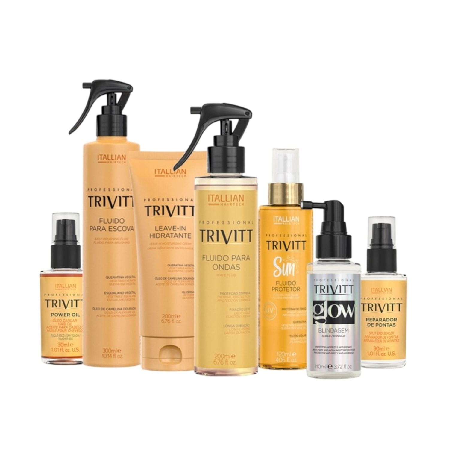 kit Trivitt Finalização Capilar Profissional Completa (7itens)