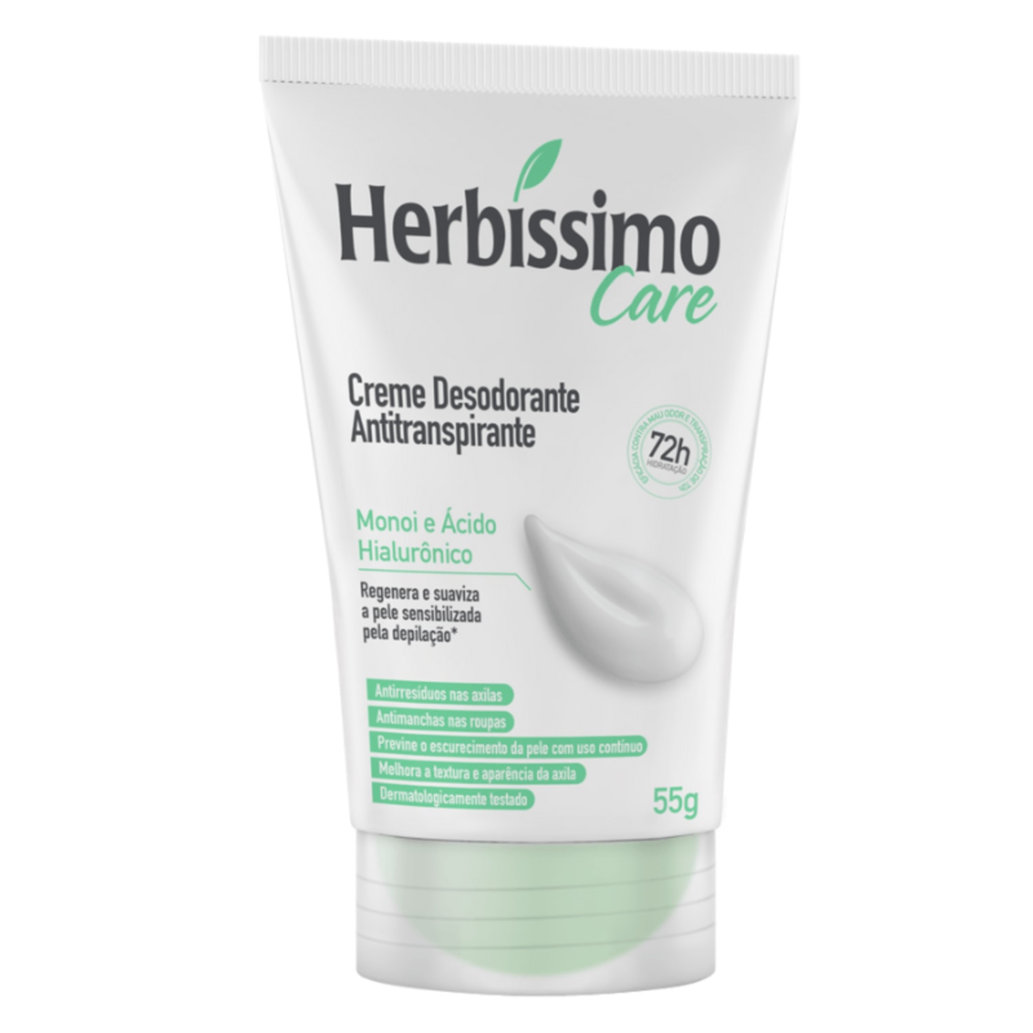 Creme Desodorante Antitranspirante Monoi e Acido Hialuronico Bisnaga 55g