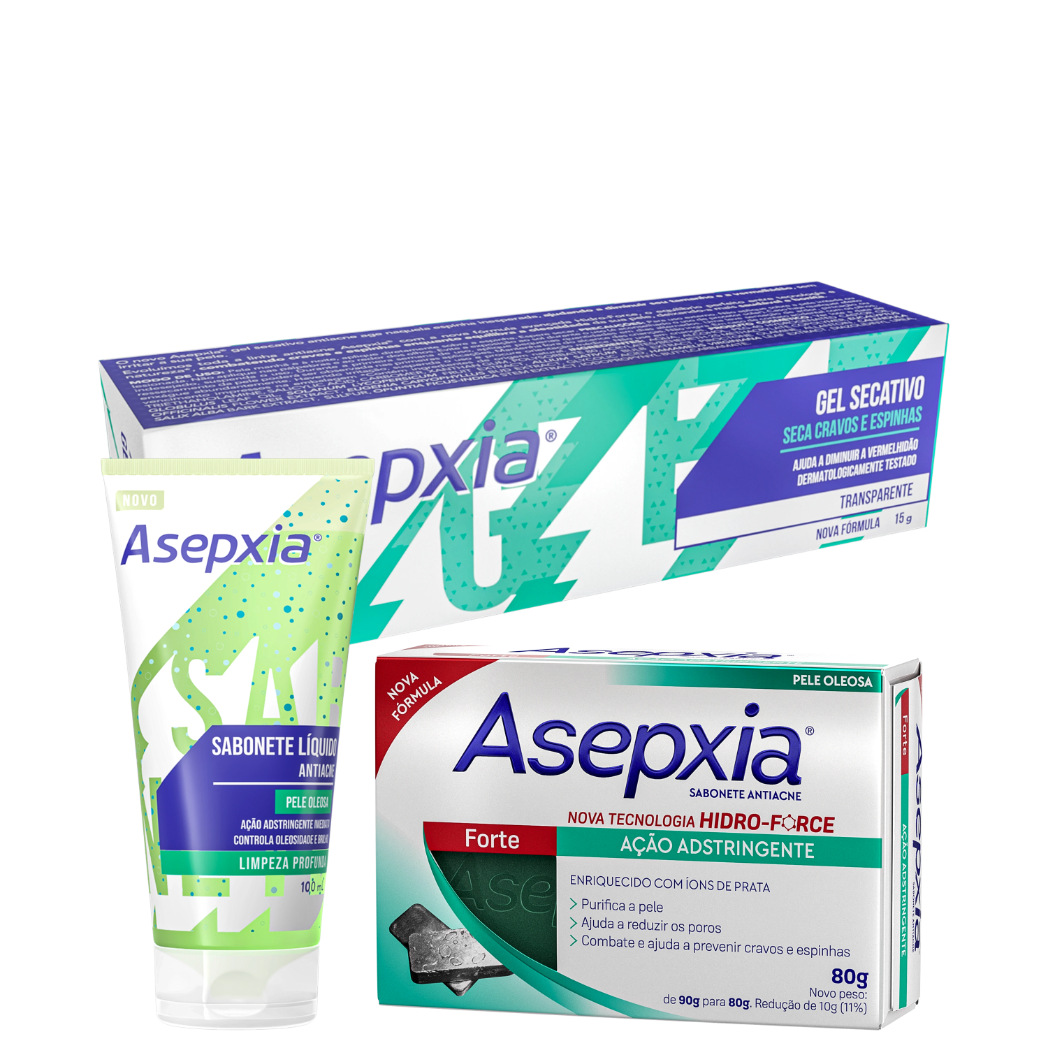 Kit Asepxia Limpeza Completa (3 produtos)