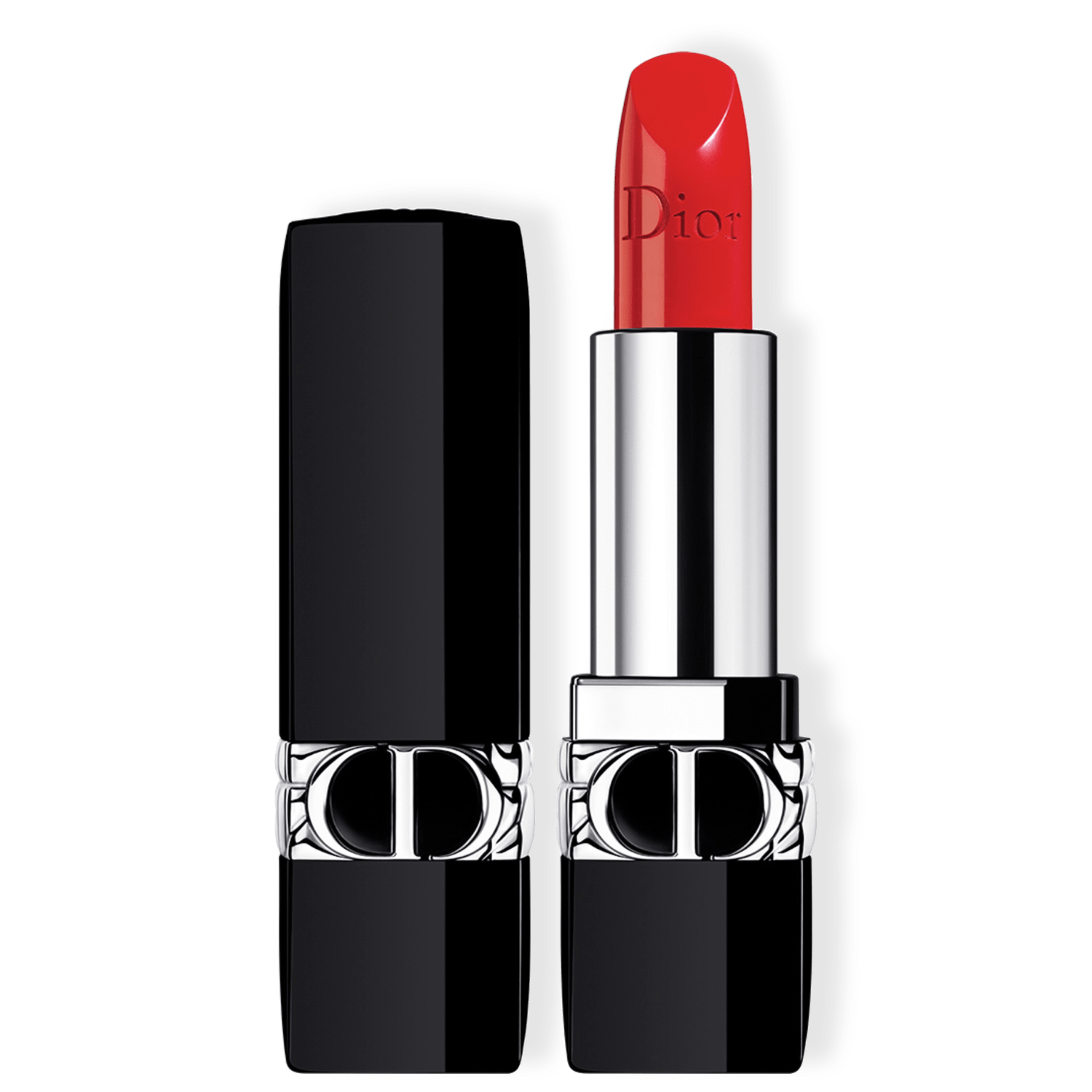 Dior Rouge Recarregável 080 Red Smile - Batom Acetinado 3,5g