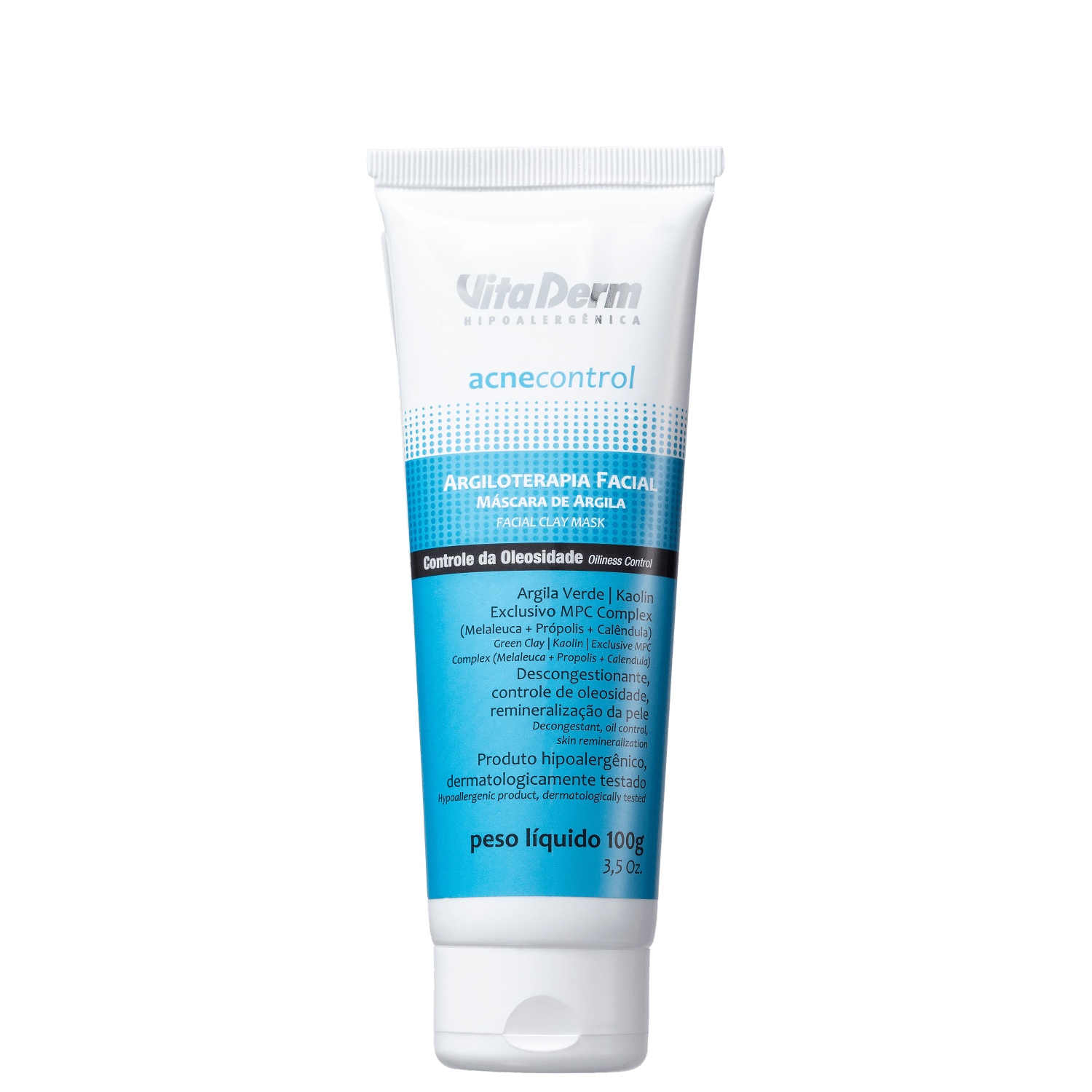 Vita Derm Acne Control Argiloterapia - Máscara Facial 100g