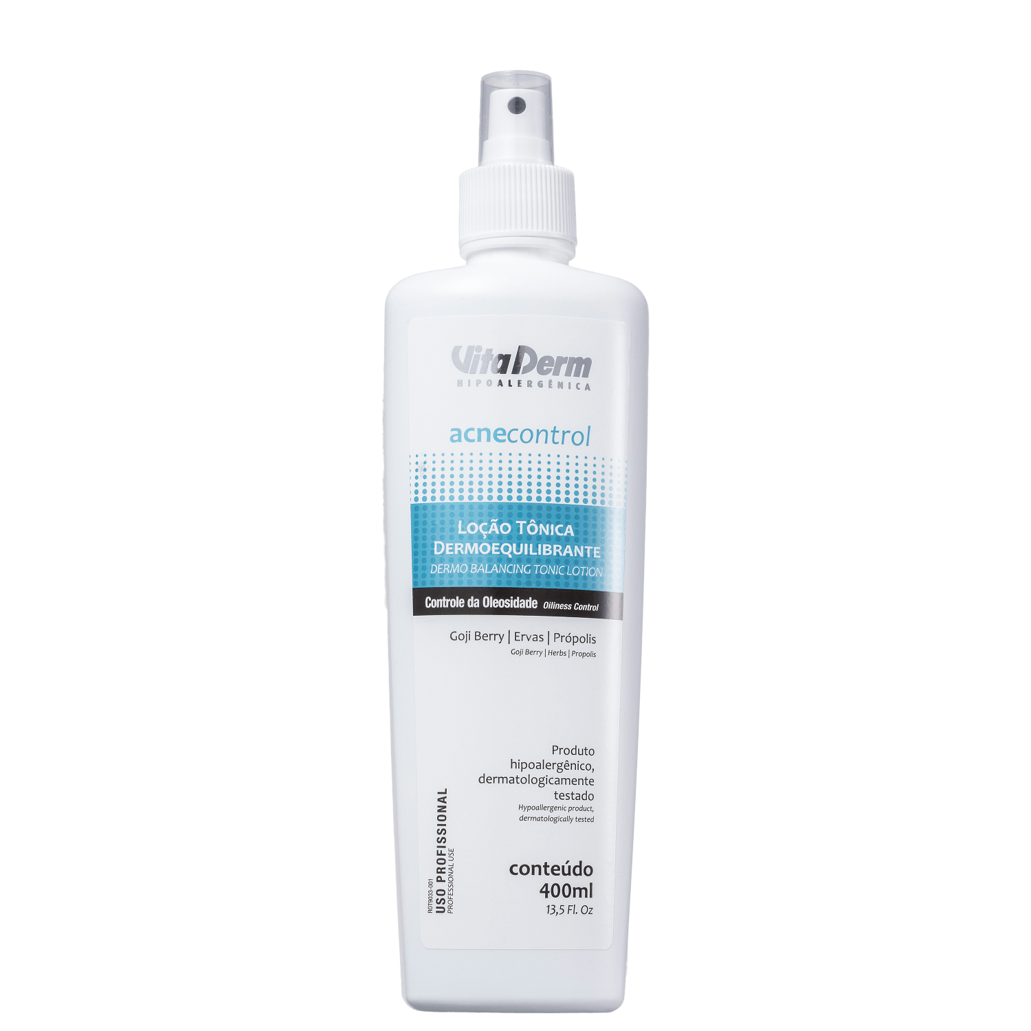 Vita Derm Acnecontrol Loção Dermoequilibrante - Tônico Facial 400ml