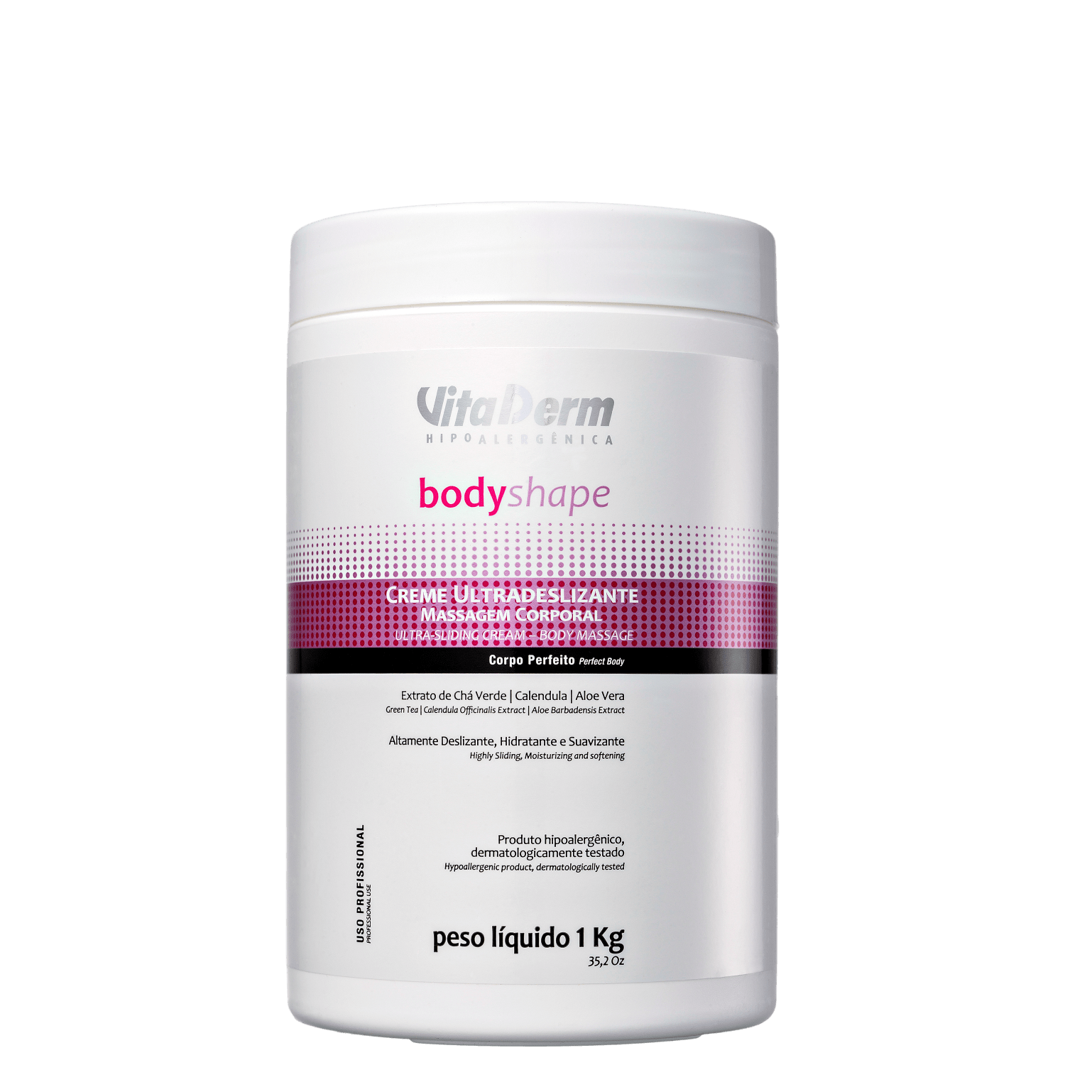 Vita Derm Body Shape Ultradeslizante - Creme de Massagem Corporal 1kg