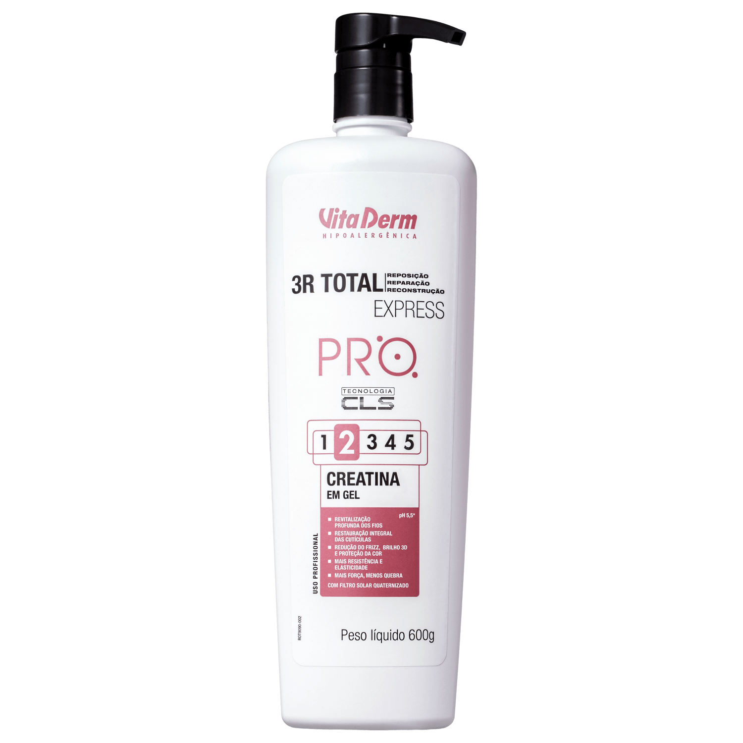 Vita Derm SOS Capilar 3R Total Express 2 - Creatina em Gel 600ml