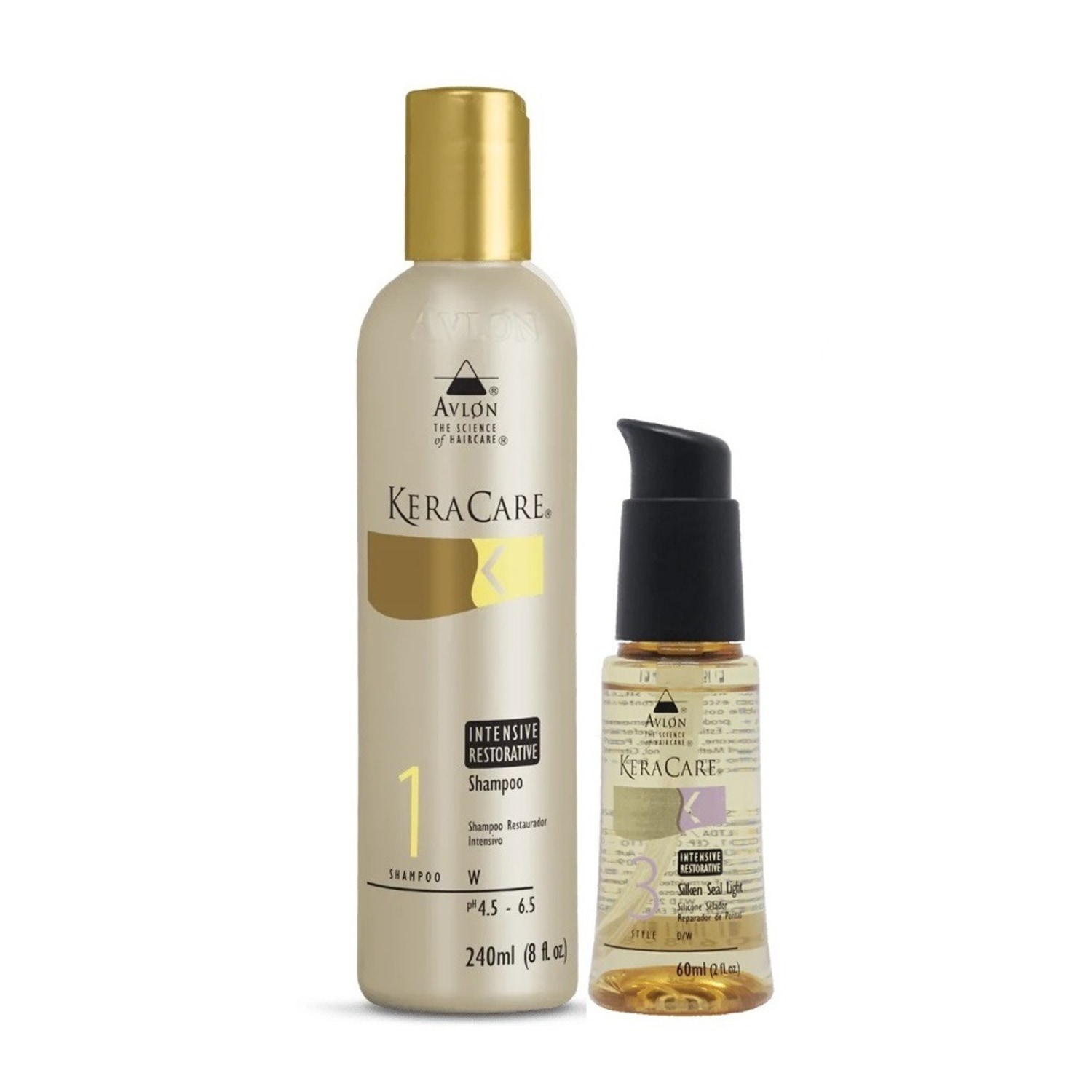 Kit Avlon KeraCare - Shampoo Intensive Restorative 240ml + Silken Seal 60ml