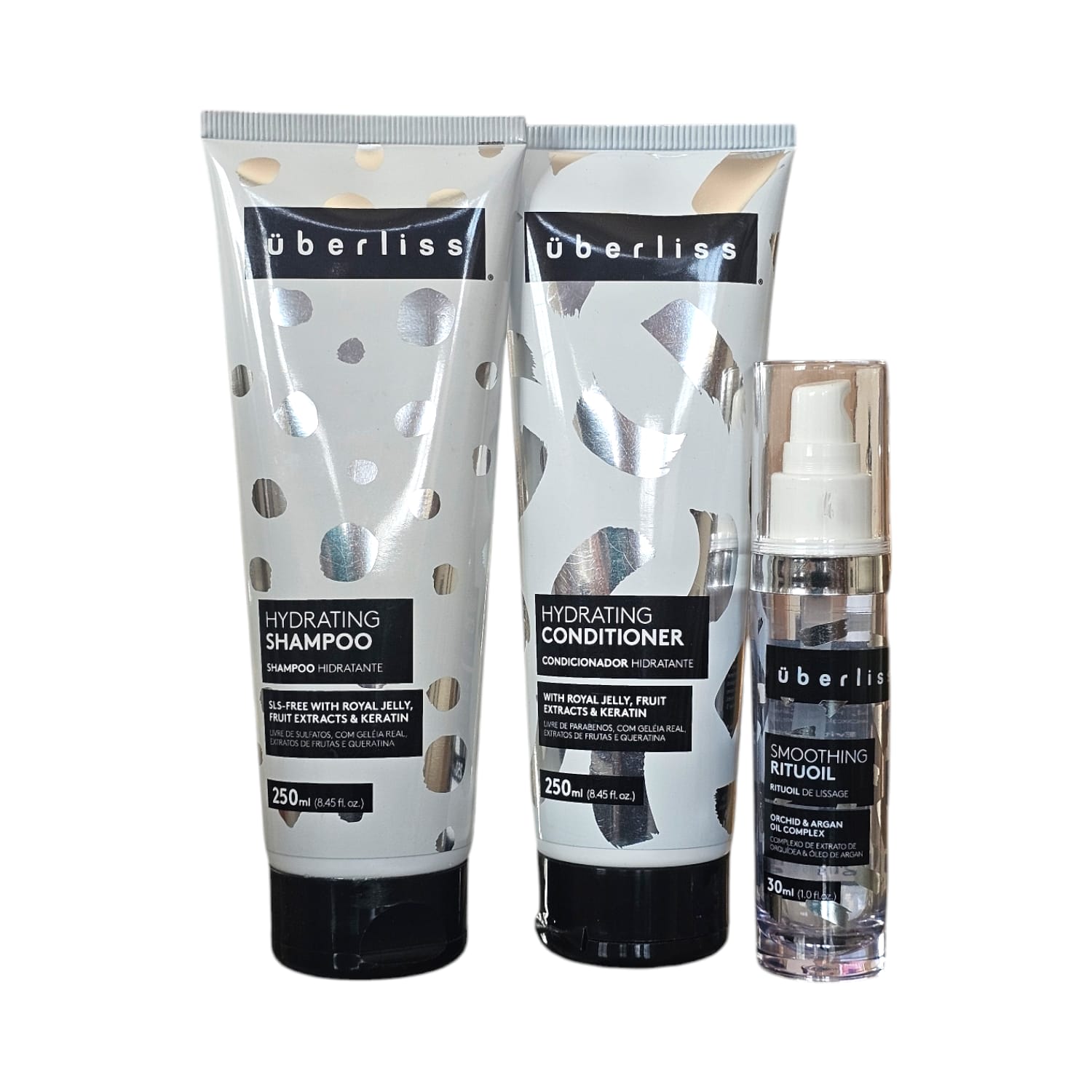 Kit Avlon Uberliss Hydrating - Shampoo 250ml + Condicionador 250ml + Smoothing Rituoil 30ml