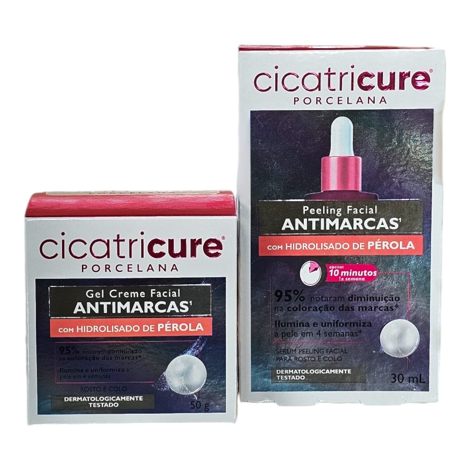 Kit Cicatricure Porcelana Antimarcas Sérum + Gel Creme Nutritivo (2 Produtos)