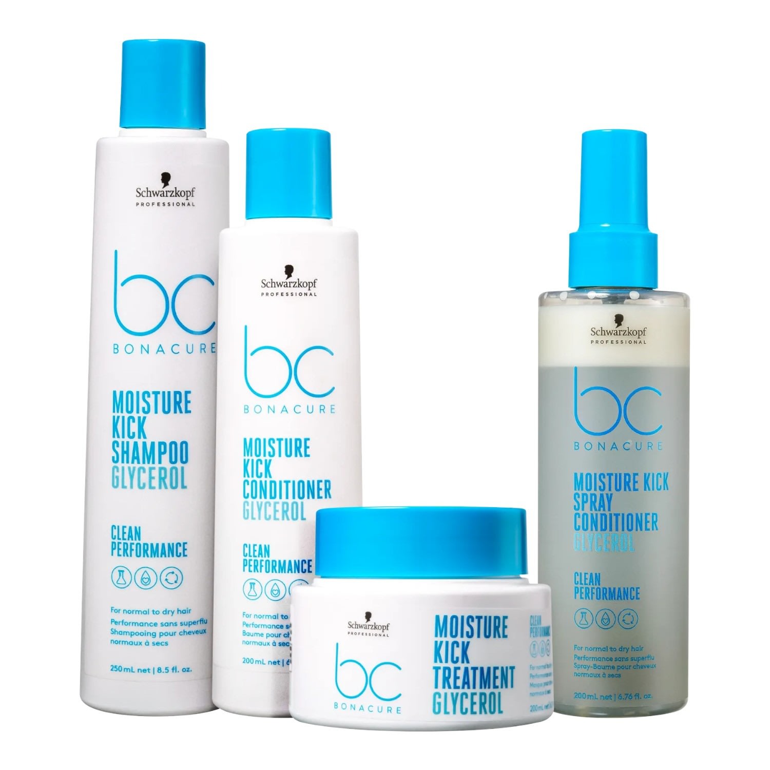 Kit Schwarzkopf Professional BC Bonacure Moisture Kick Glycerol (4 Produtos)