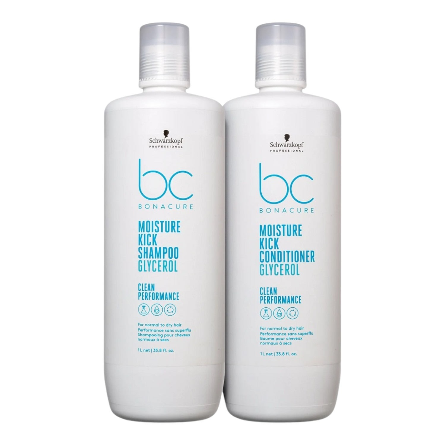 Kit Schwarzkopf Professional BC Bonacure Moisture Kick Glycerol - Shampoo 1L + Condicionador 1L