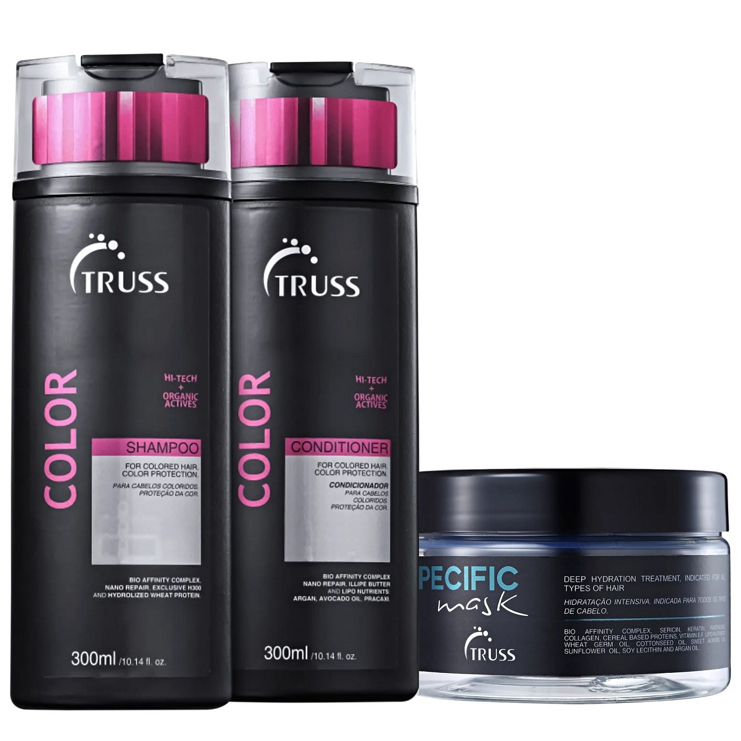 Kit Truss Color - Shampoo 300ml + Condicionador 300ml + Máscara Specific 180g