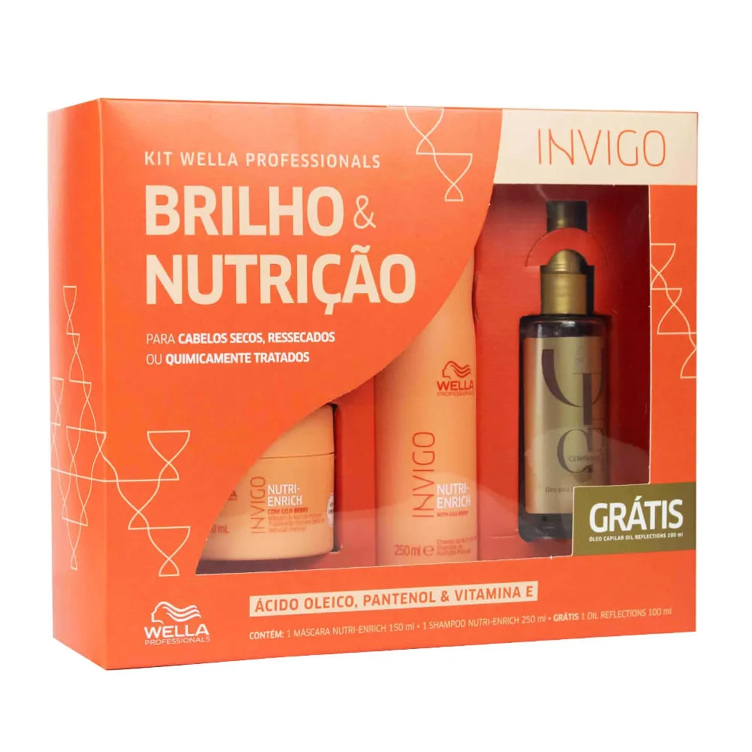 Kit Wella Professionals Invigo Nutri-Enrich Oil Reflections (3 Produtos)