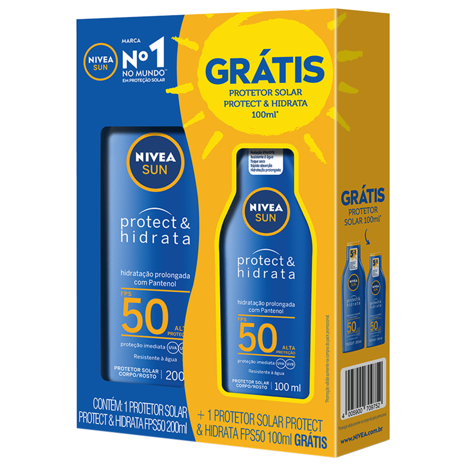 Kit NIVEA Sun Protect & Hidrata FPS50 Duo (2 Produtos)