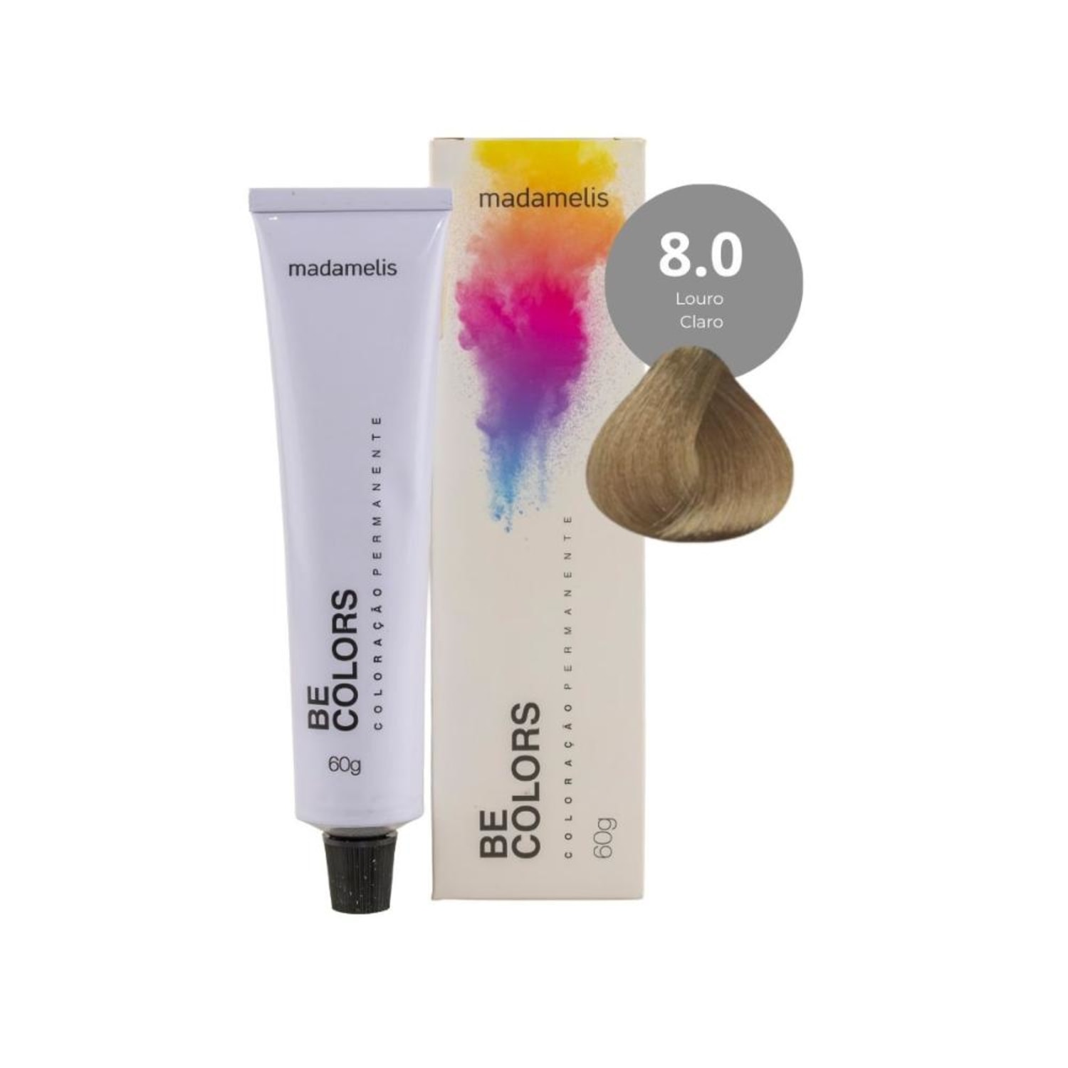 Coloração Madamelis Be Colors Louro Claro 8.0 60 g
