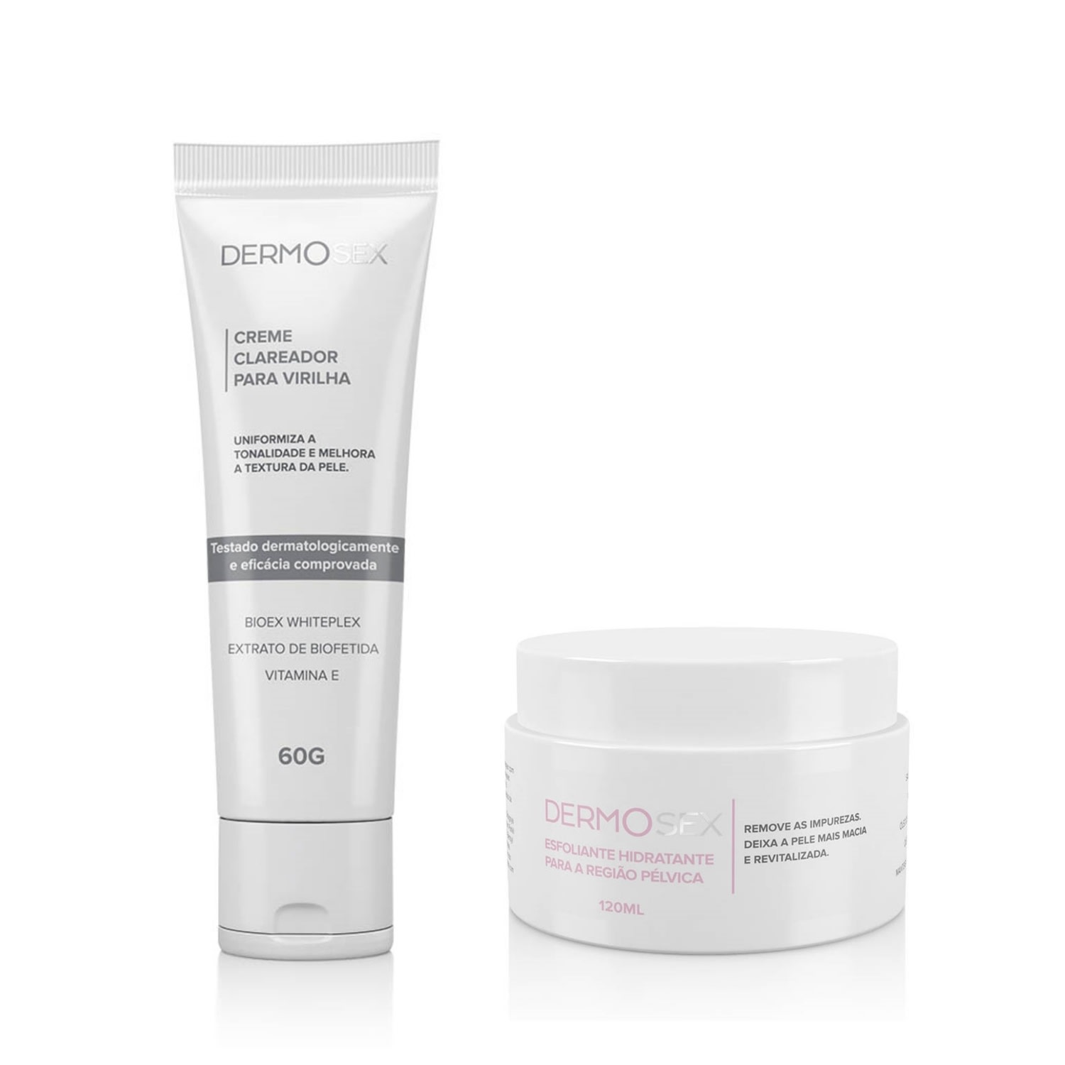 Kit Dermosex Creme Clareador para Virilha & Esfoliante Hidratante para Região Pélvica