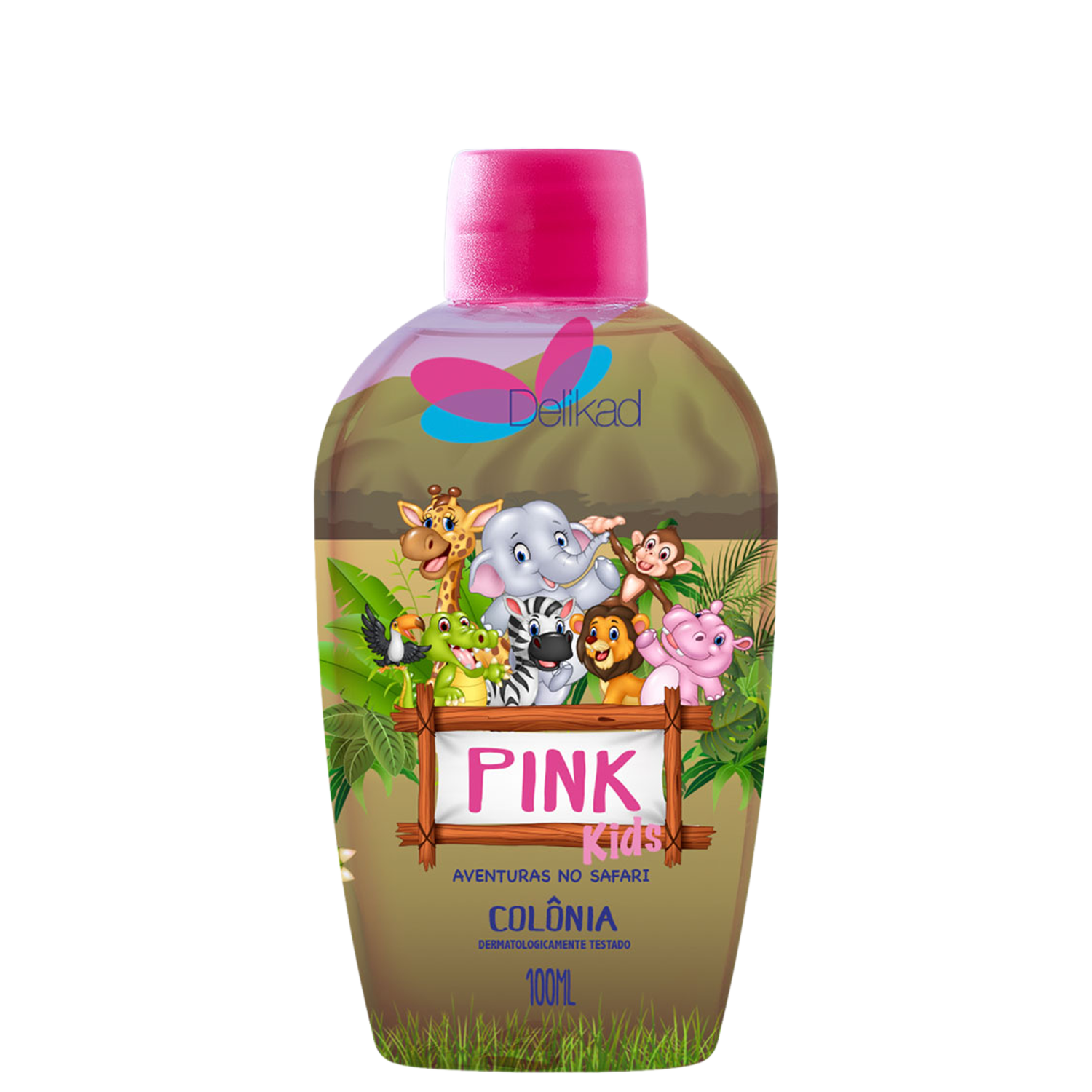 Kids Safari Pink Delikad Deo Colônia - Perfume Infantil 100ml