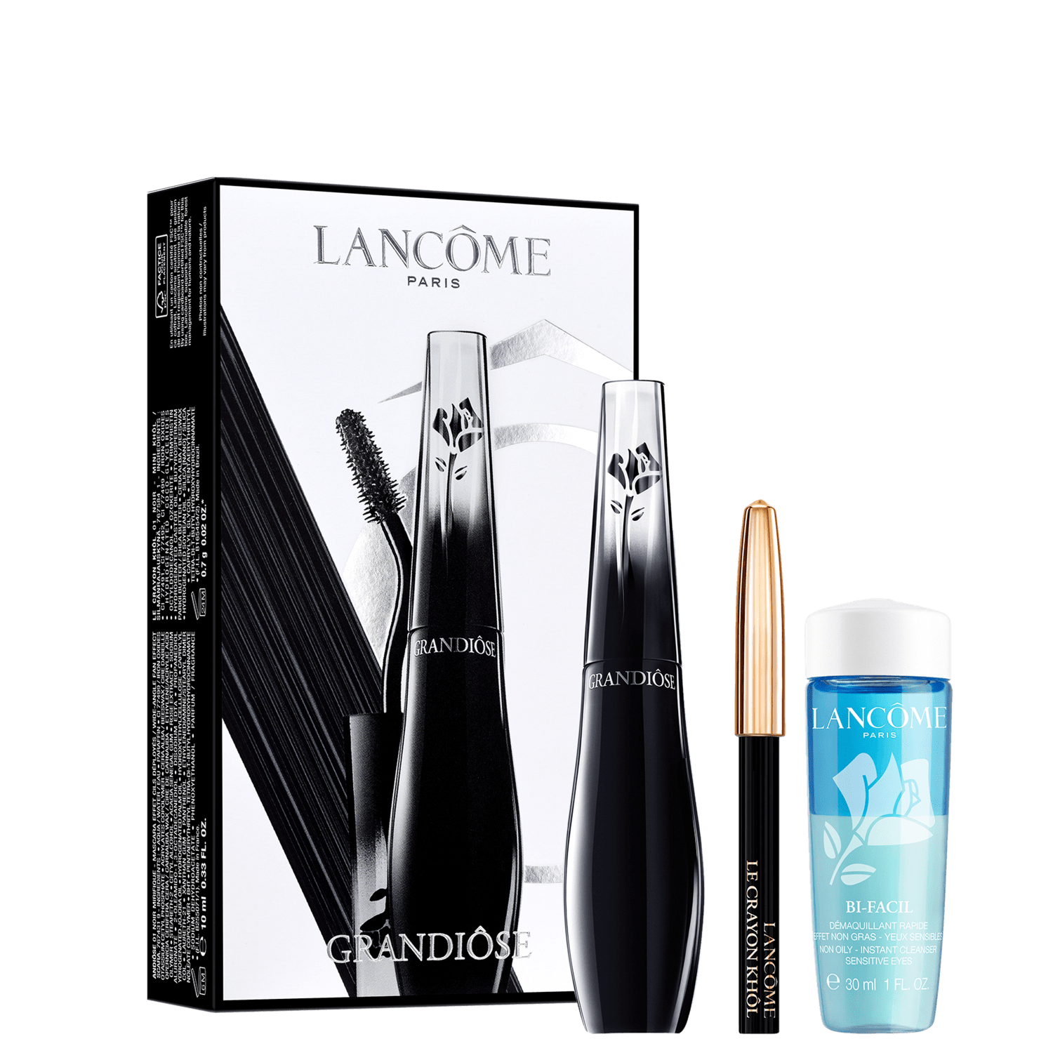 Kit Lancôme Grandiôse + Le Crayon Khôl Noir + Bi-Facil (3 Produtos)