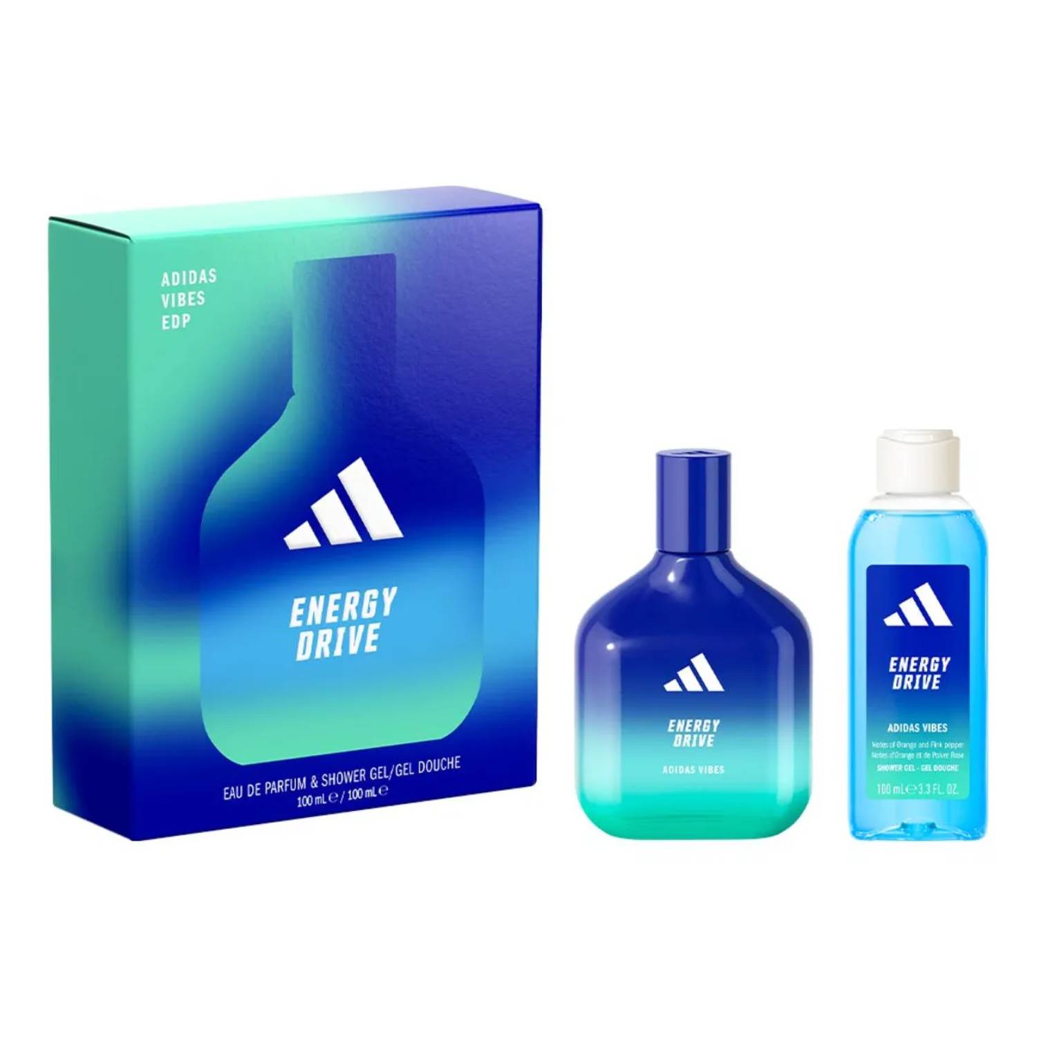 COFFRET ADIDAS VIBES ENERGY DRIVE EDP100ML+SG100ML