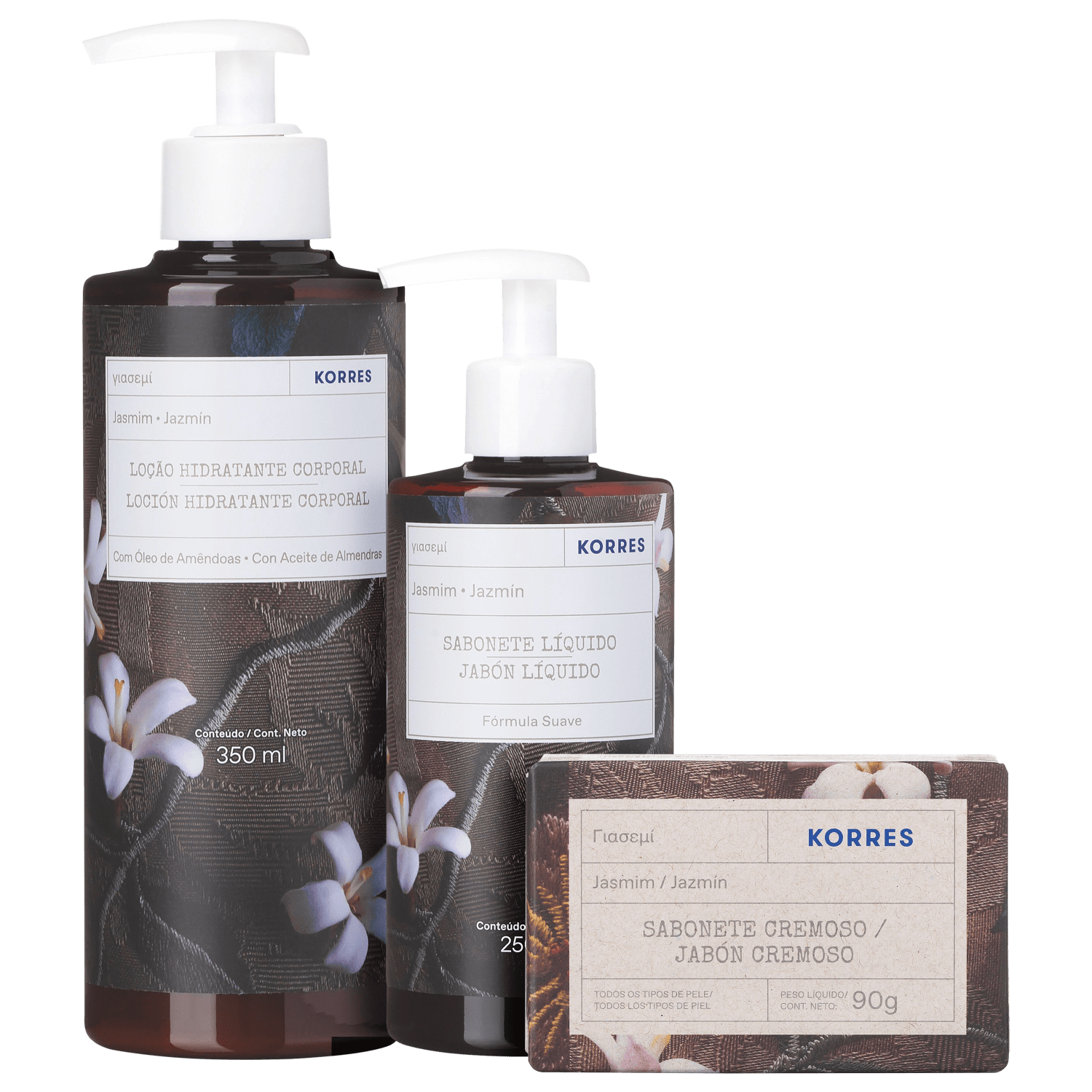 Kit Korres Corpo e Banho (3 produtos)
