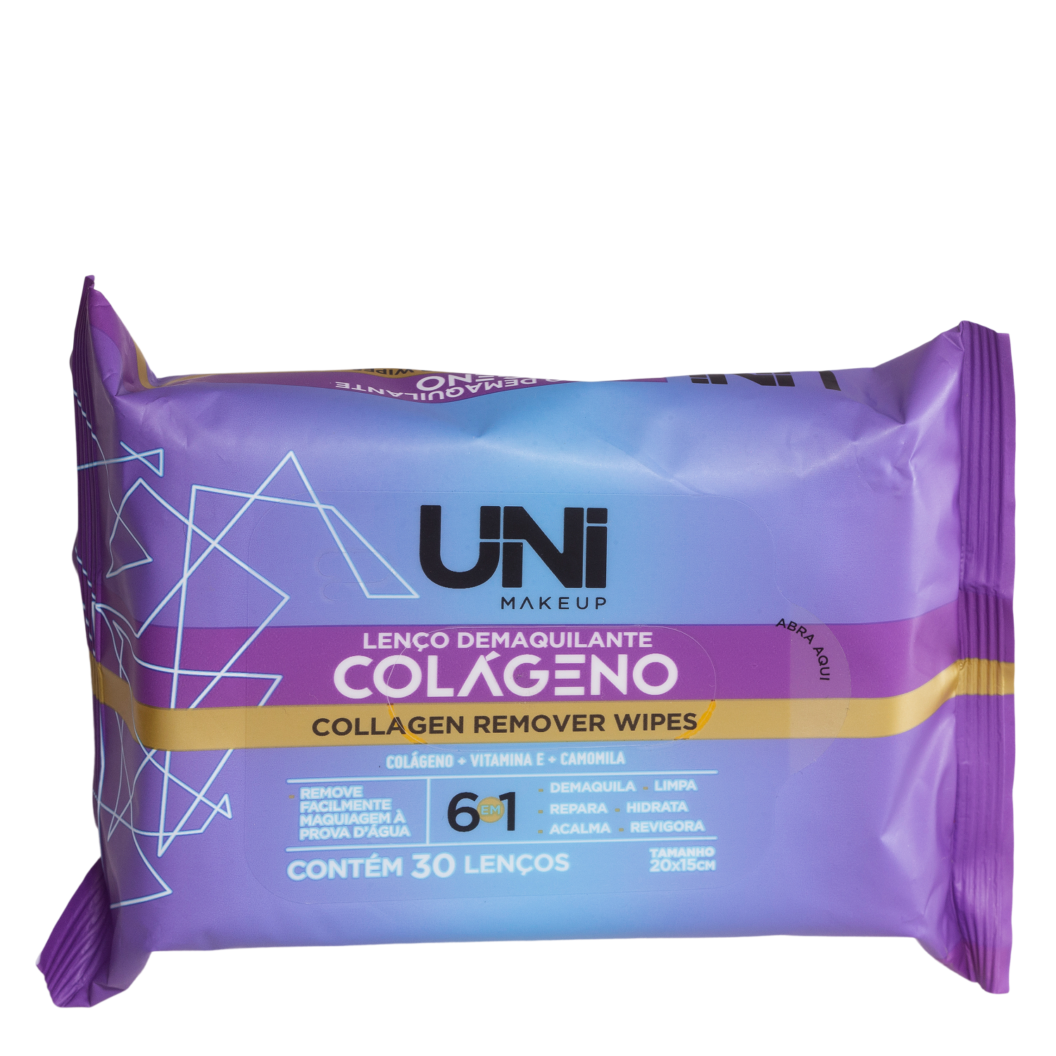 UNImakeup Collagen Remover Wipes - Lenços Demaquilantes (30 Unidades)