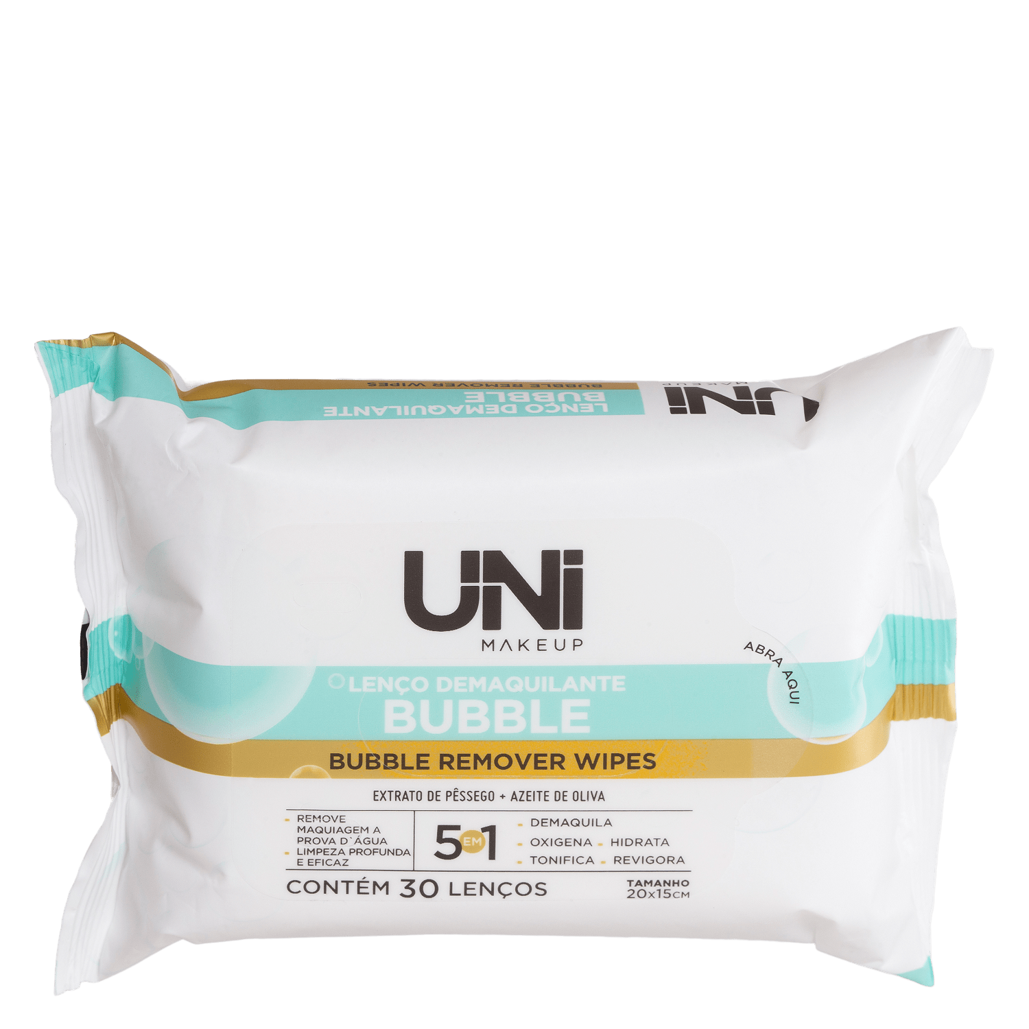 UNImakeup Bubble Remover Wipes - Lenços Demaquilantes (30 Unidades)