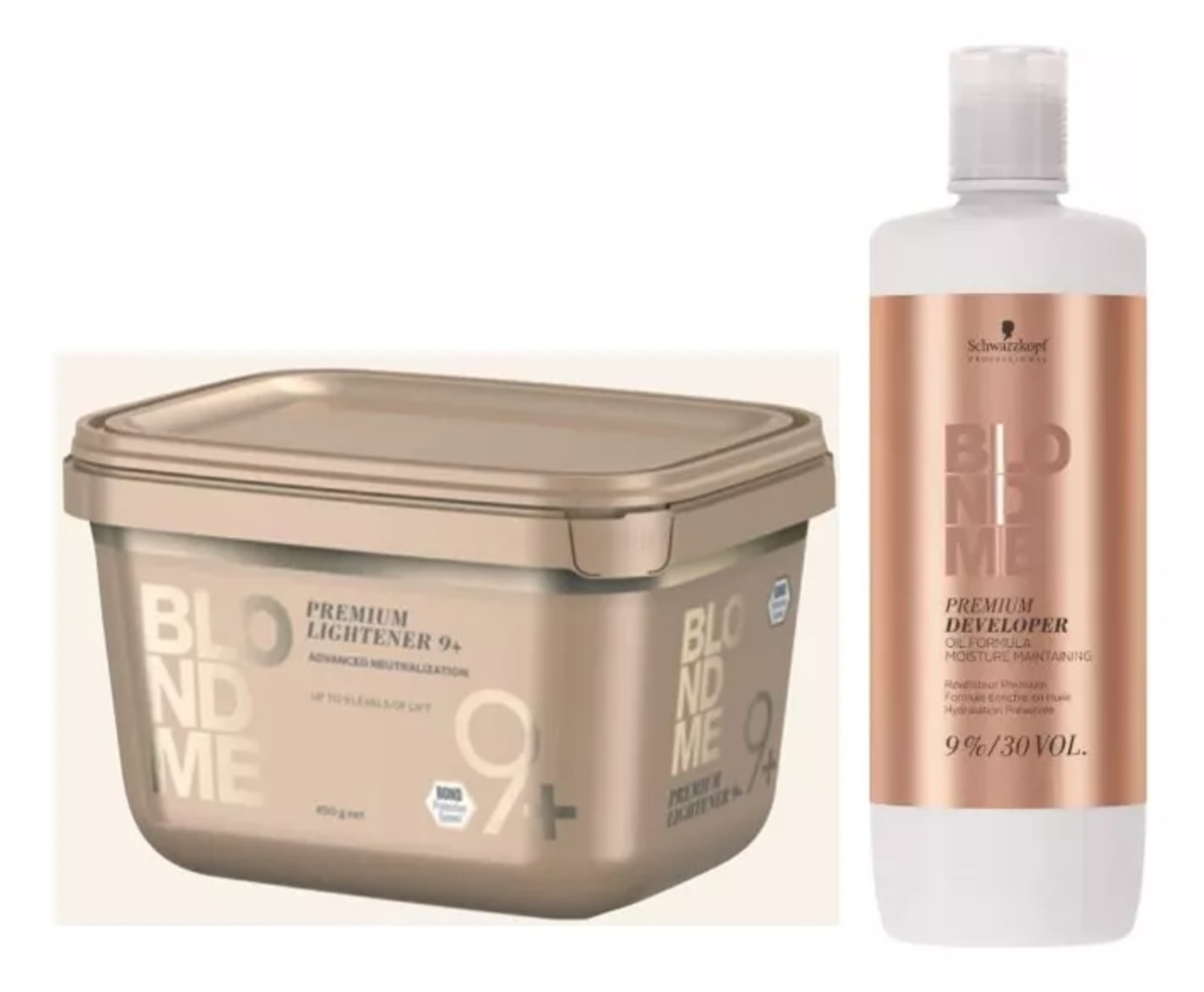 Blond Me Pó Descolorante 450g + Loção 9% 30 Vol. 1.000ml