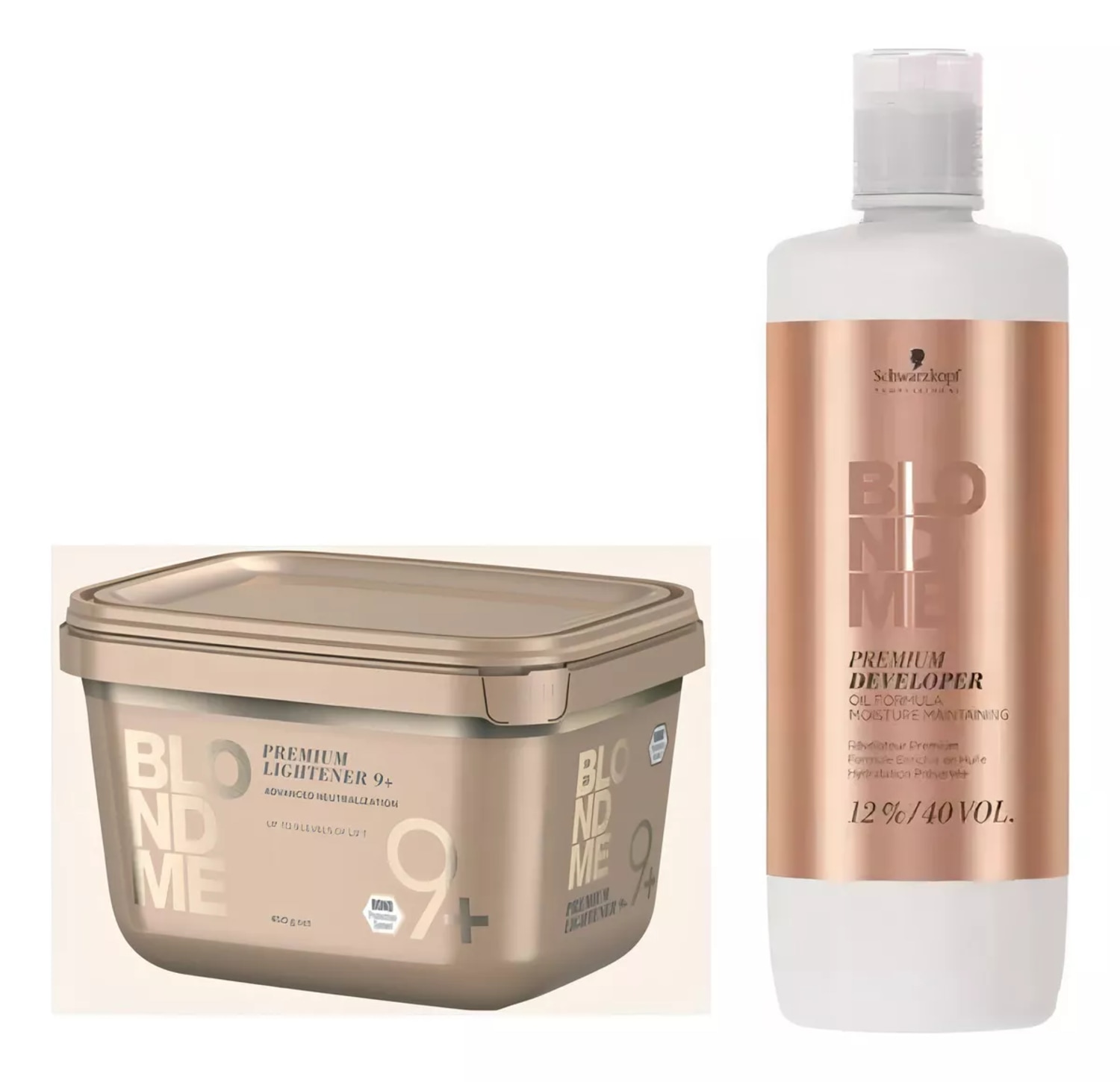 Blond Me Pó Descolorante 450g + Loção 12% 40 Vol. 1.000ml