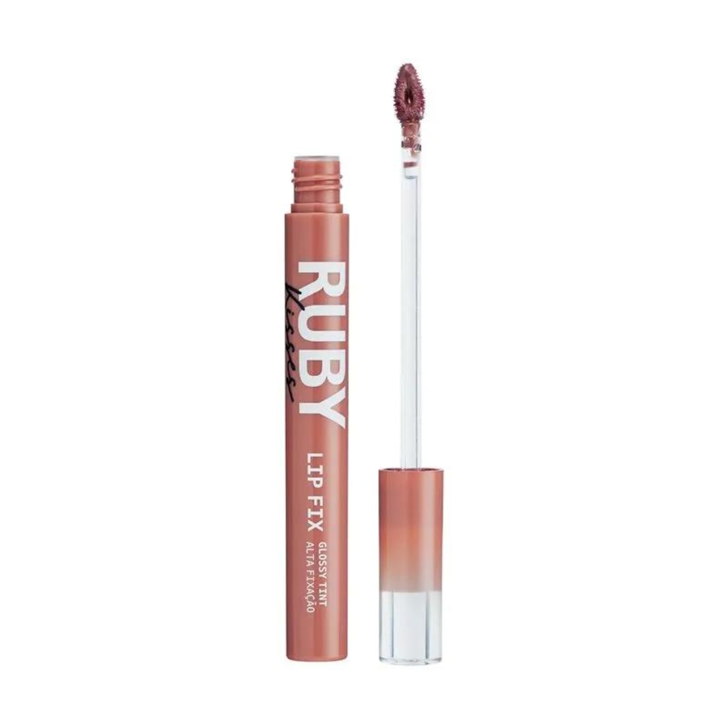 Ruby Kisses - Lip Fix Glossy Tint - Rosy Brown