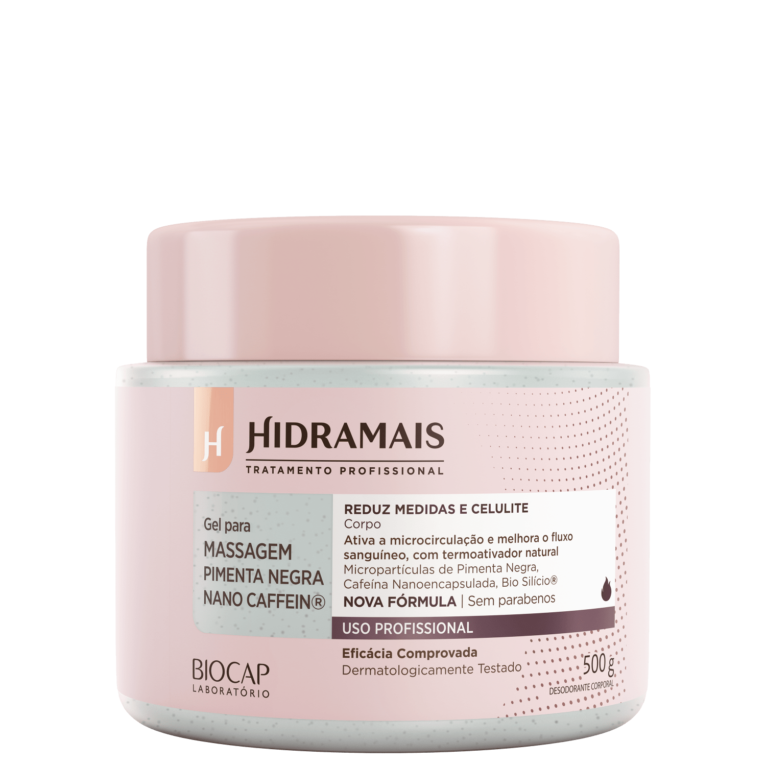 Hidramais Pimenta Negra Nano Caffein - Gel de Massagem 500g