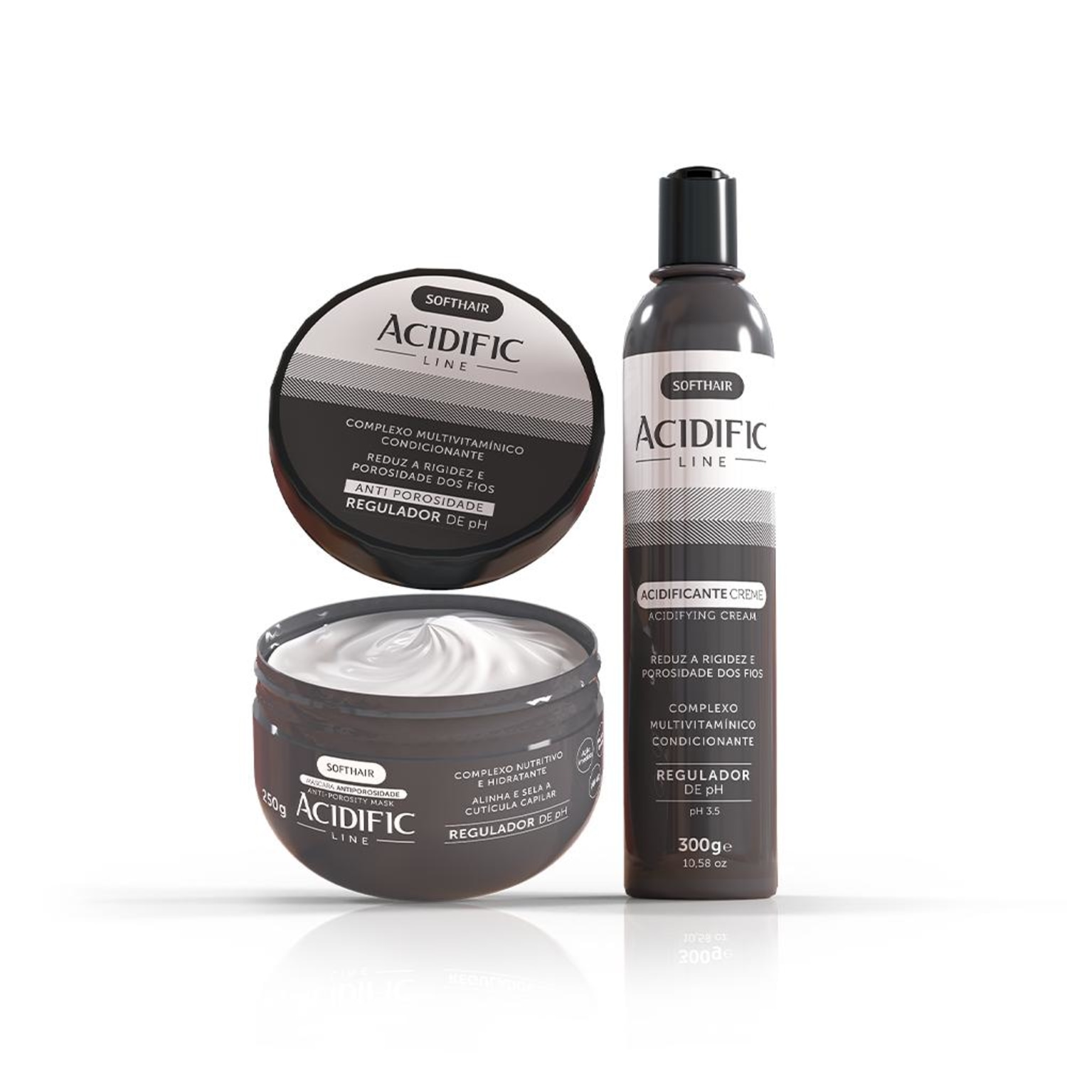 Kit Soft Hair Acidific Line Antiporosidade (2 Produtos)
