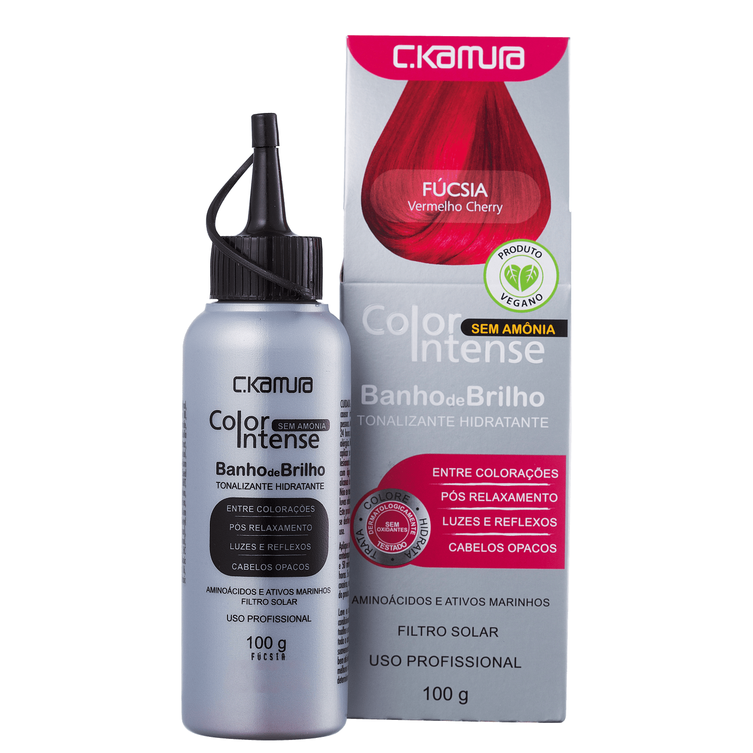 C.Kamura Color Intense Banho de Brilho Fucsia - Máscara Tonalizante 100g