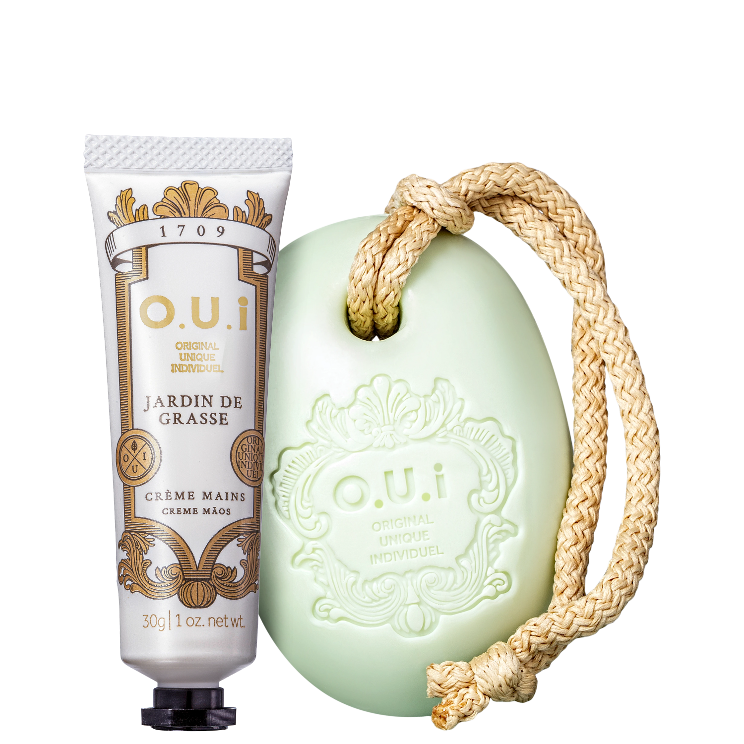 Kit O.U.i Jardin de Grasse - Sabonete em Barra 190g + Creme de Mãos 30g