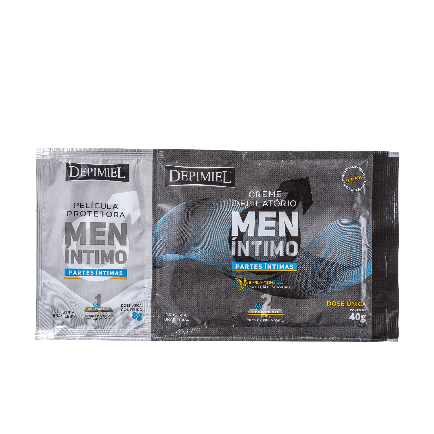 Depimiel Men Íntimo Sachê - Creme Depilatório 40g + Película Protetora 8g