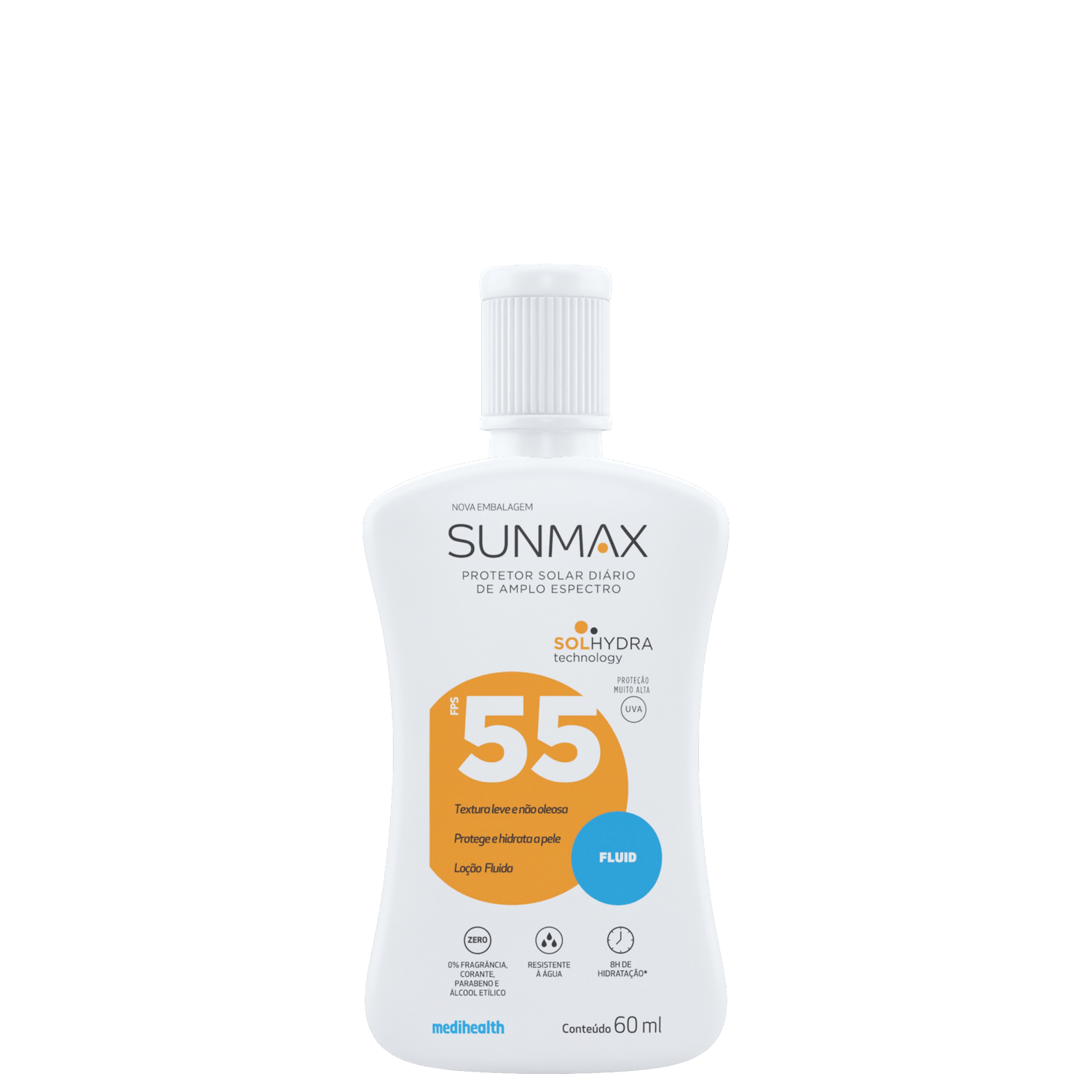 Sunmax Fluid FPS 55 - Protetor Solar 60ml