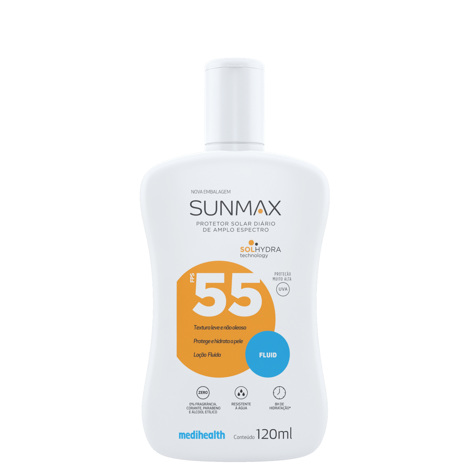 Sunmax Fluid FPS 55 - Protetor Solar 120ml