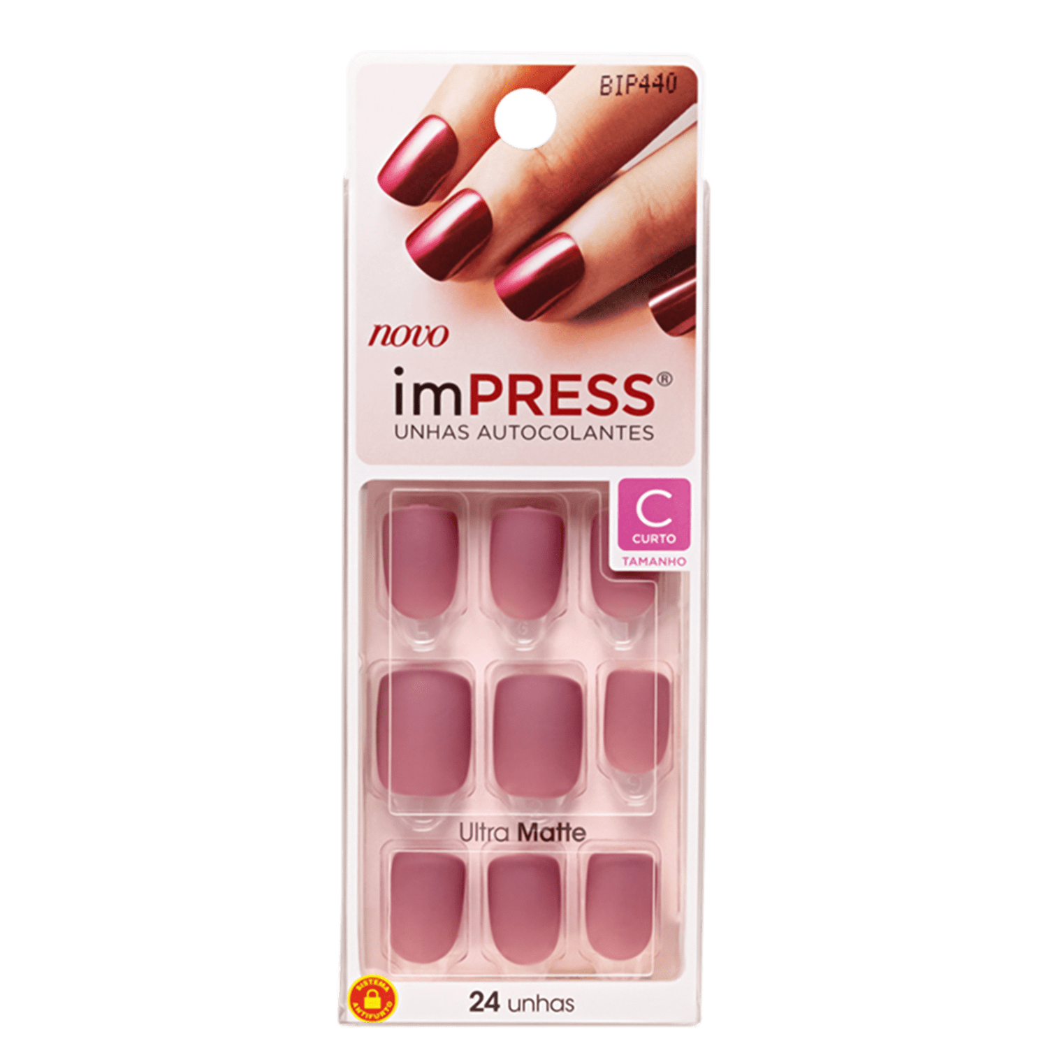 Kiss New York Impress Curta Matte Classic - Unhas Postiças