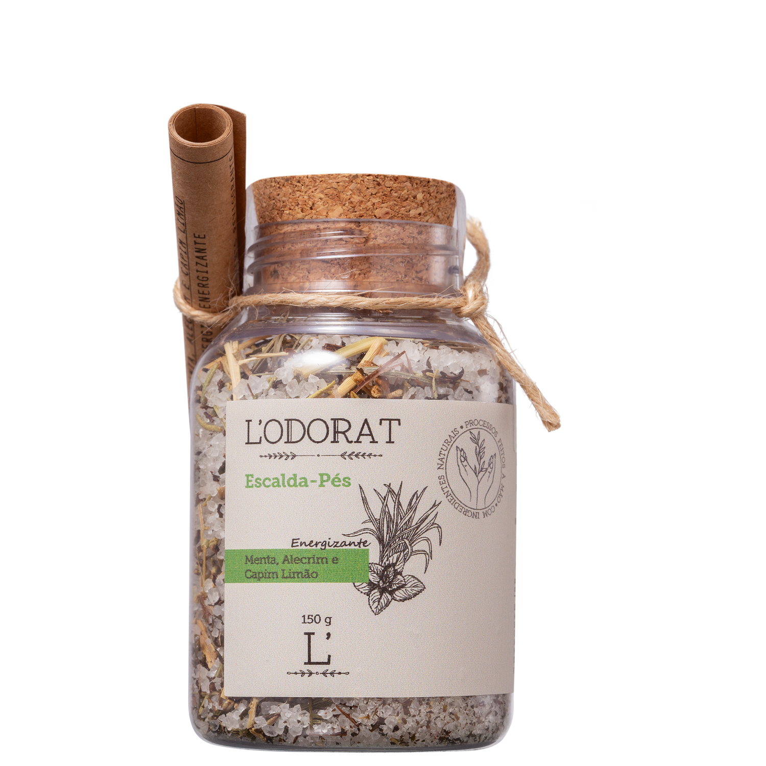 L'ODORAT Menta, Alecrim e Capim Limão - Escalda-Pés 150g