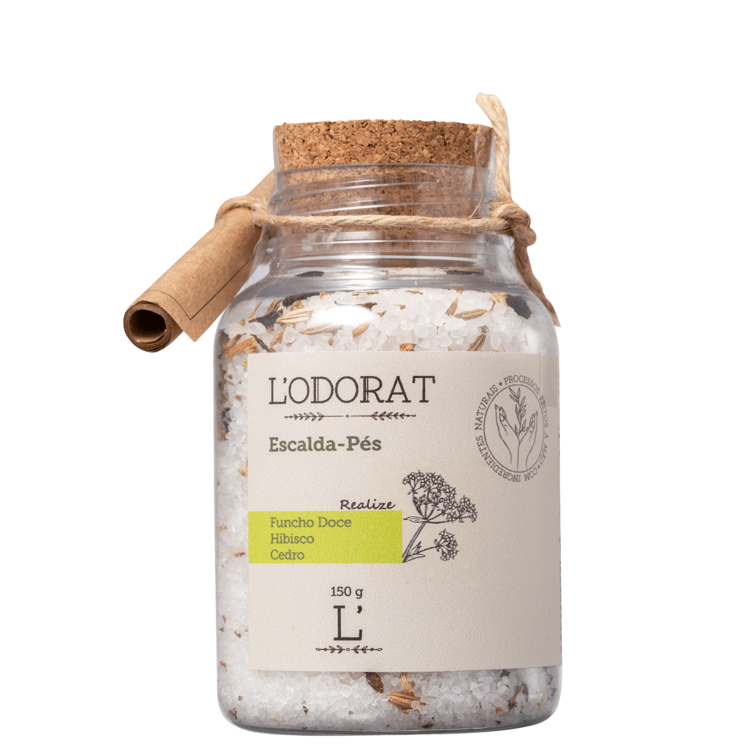 L'ODORAT Funcho Doce, Hibisco e Cedro - Escalda-Pés 150g